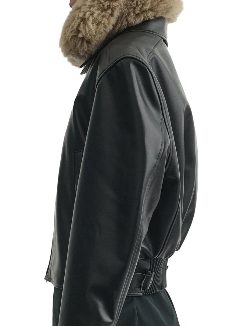 SHORT LEATHER AVIATOR JACKET 4
