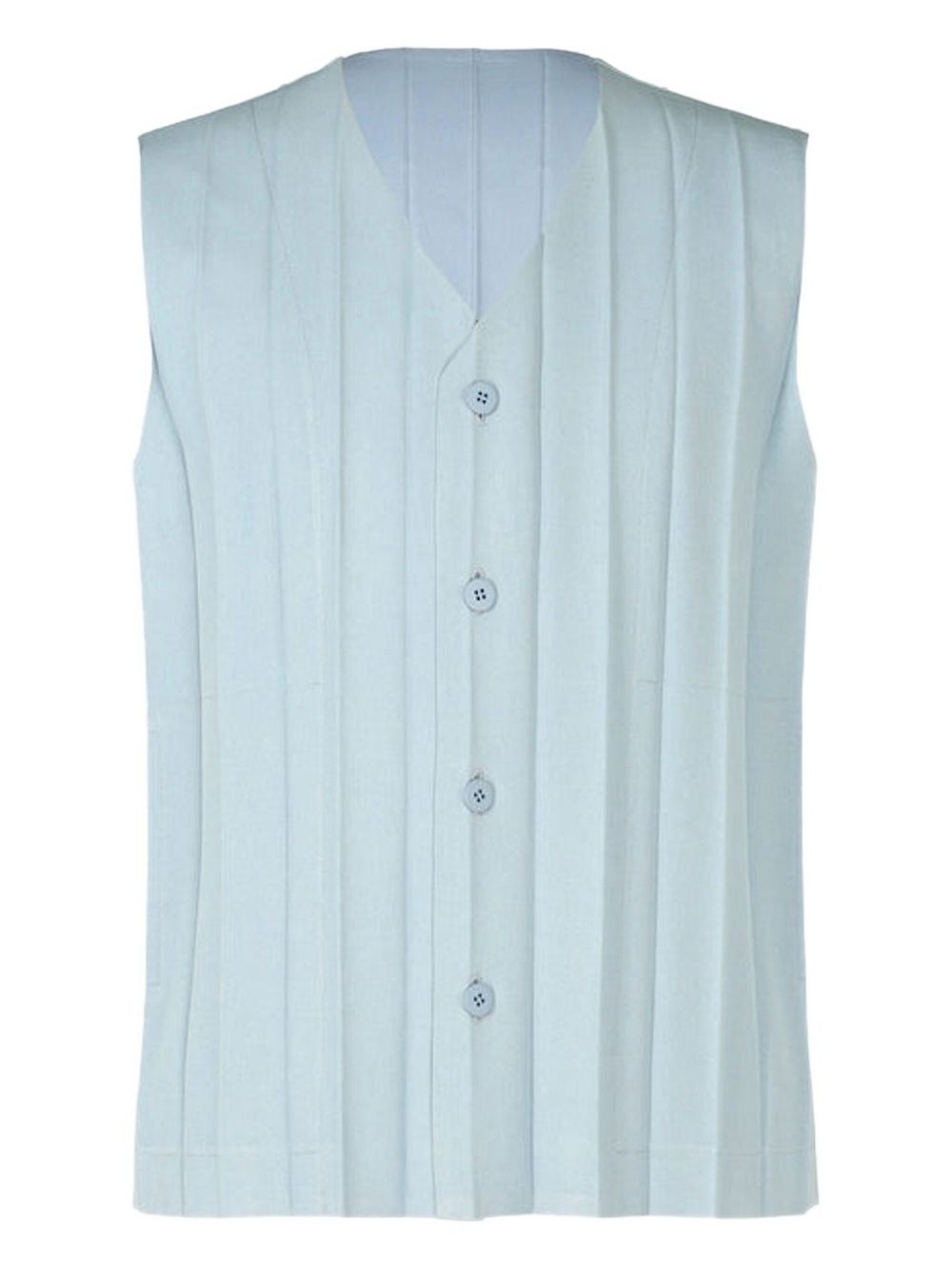 pleated button-front vest - 1