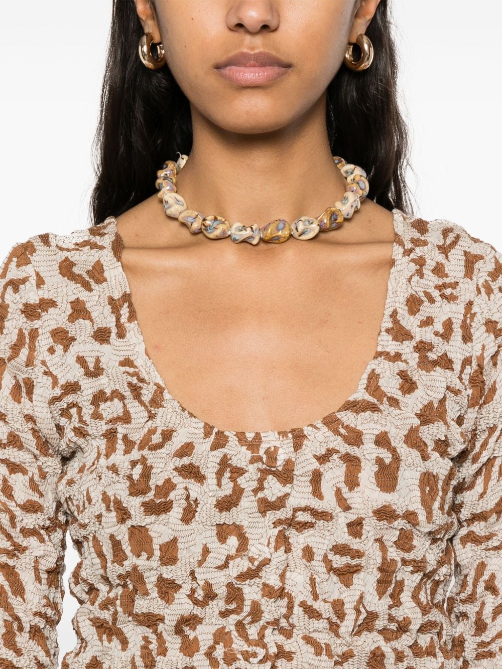 graphic-print cropped top - 5
