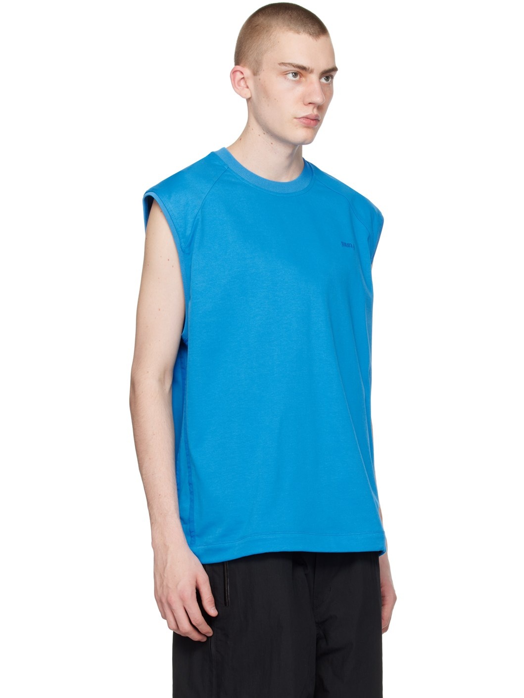 Blue Embroidered Tank Top - 2