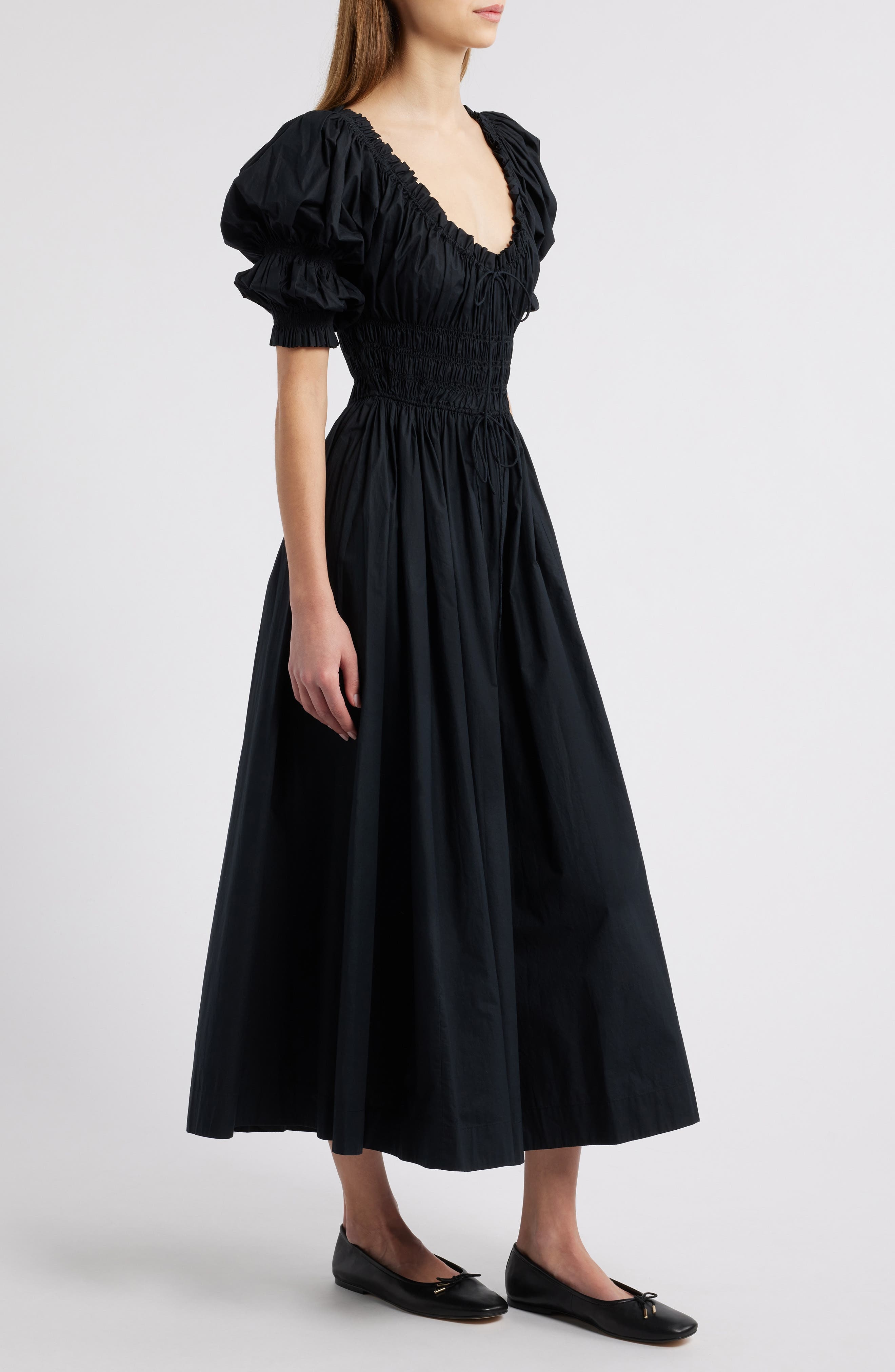 DÔEN Ischia Convertible Organic Cotton Maxi Dress in Black at Nordstrom - 3
