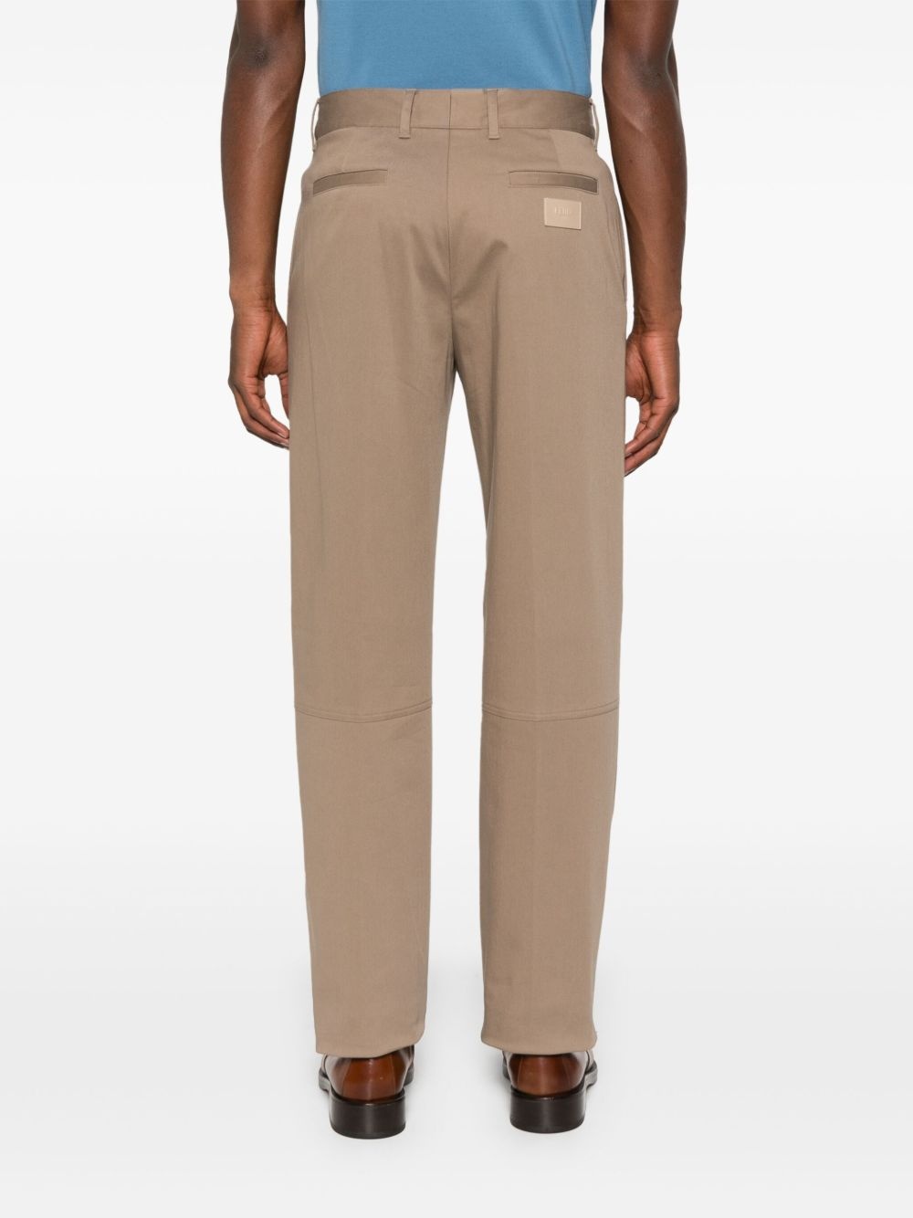 FF logo-plaque stretch-cotton pants - 4
