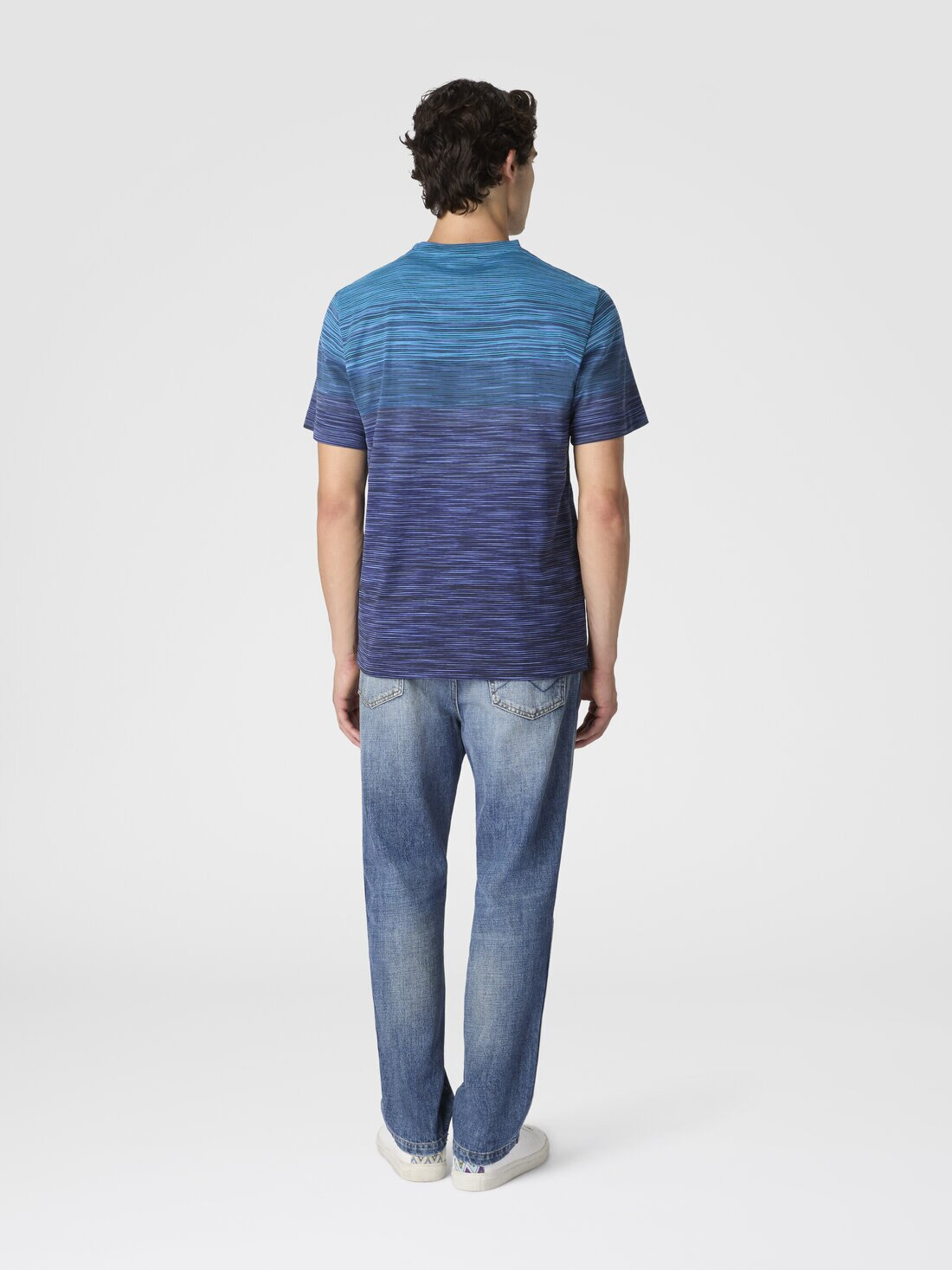 T-Shirt with Faded Flame Pattern - 3