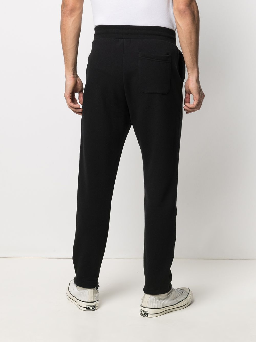 drawstring cotton track trousers - 4