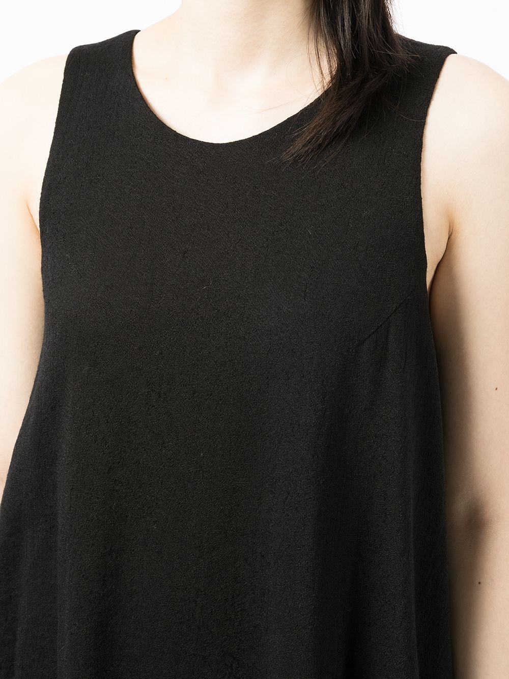 layered-detail asymmetric dress - 5