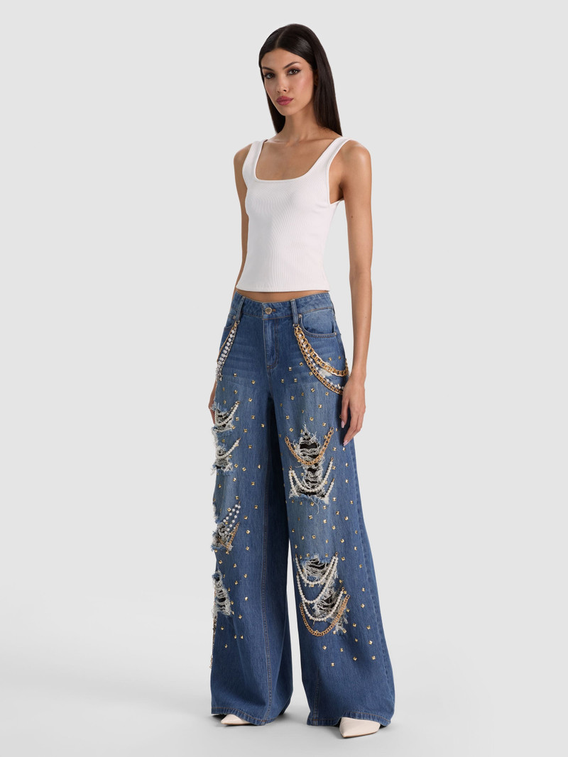 HARPER EMBELLISHED RIPPED JEAN 1