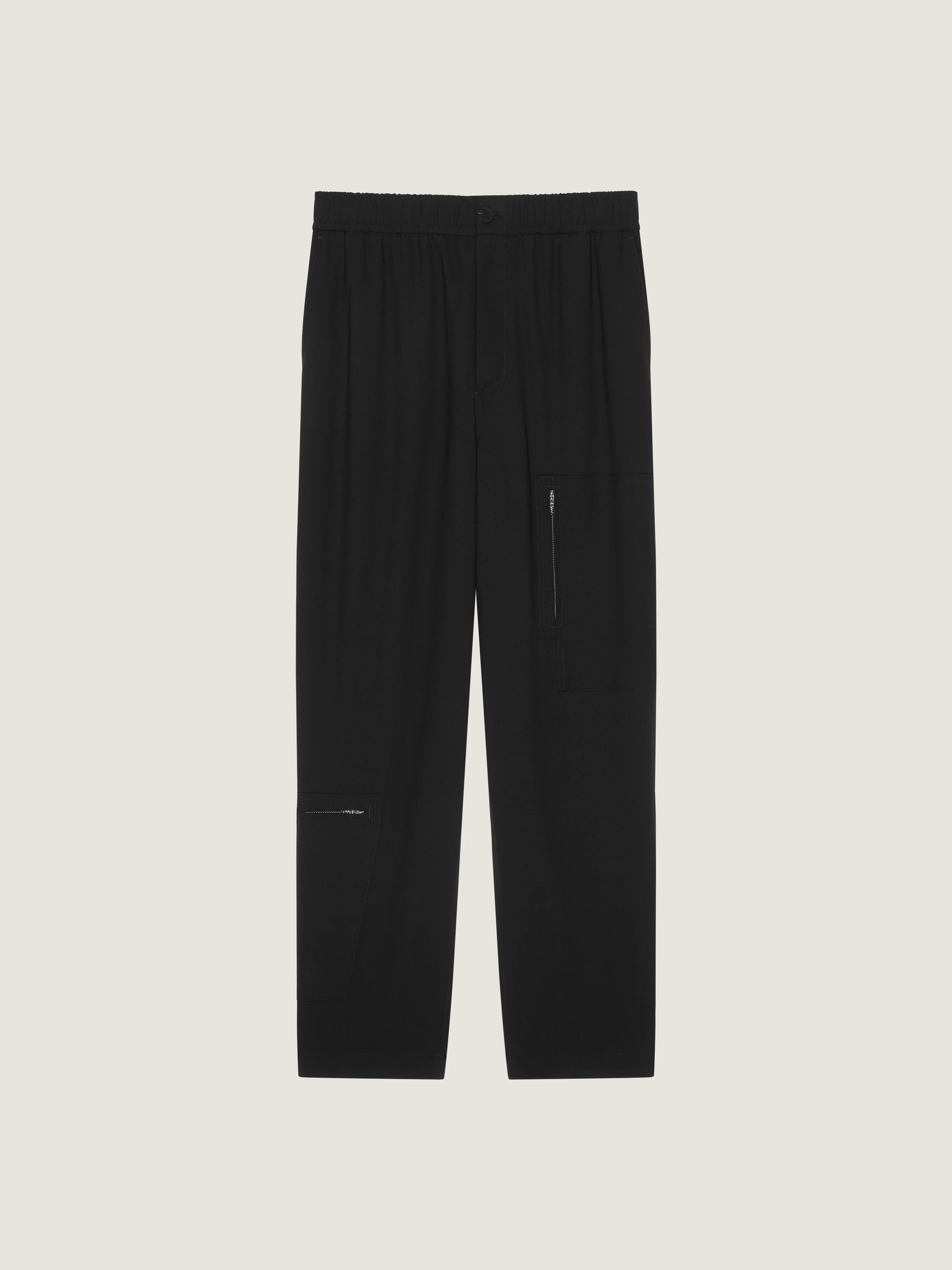 MULTI ZIP TROUSERS IN WOOL CREPE - 1