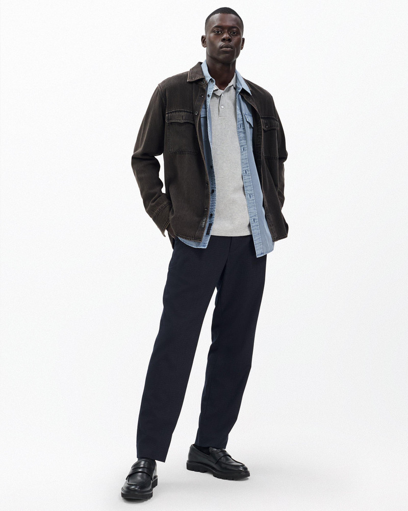 rag & bone Harvey Tipped Knit Polo outlook