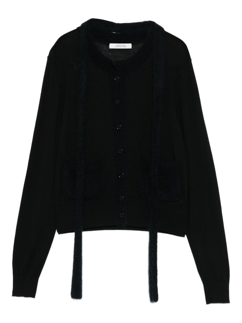round-neck cashmere cardigan 1