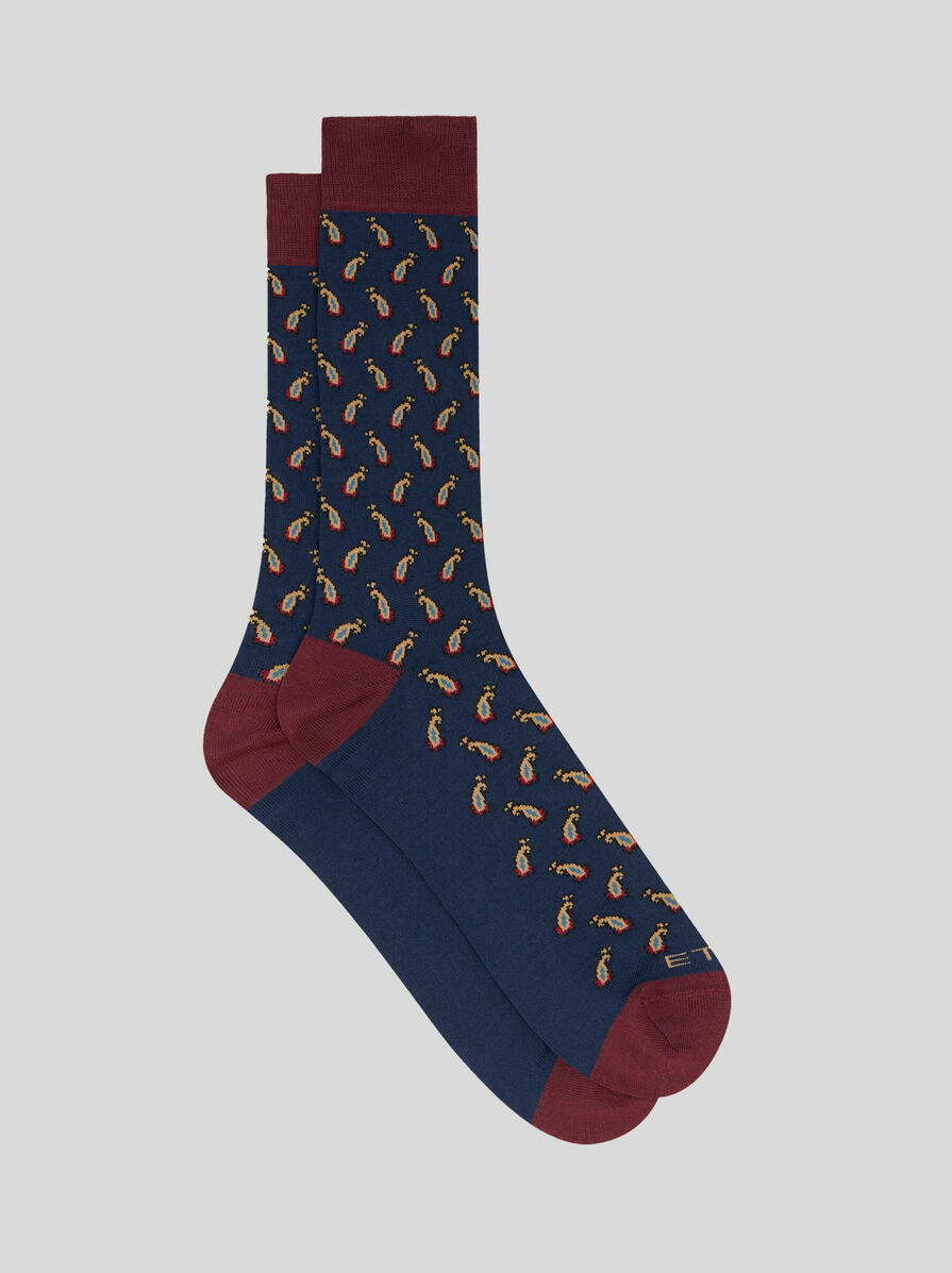 PAISLEY COTTON JACQUARD SOCKS - 1