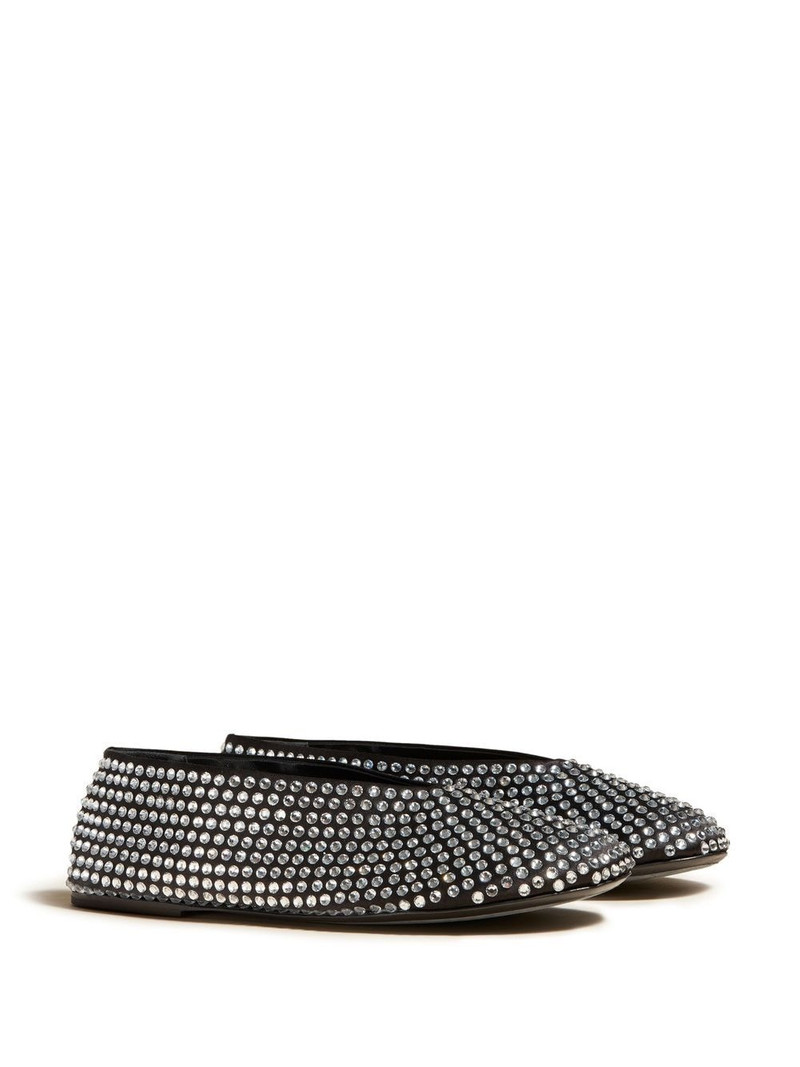 KHAITE The Marcy rhinestone ballerina shoes outlook