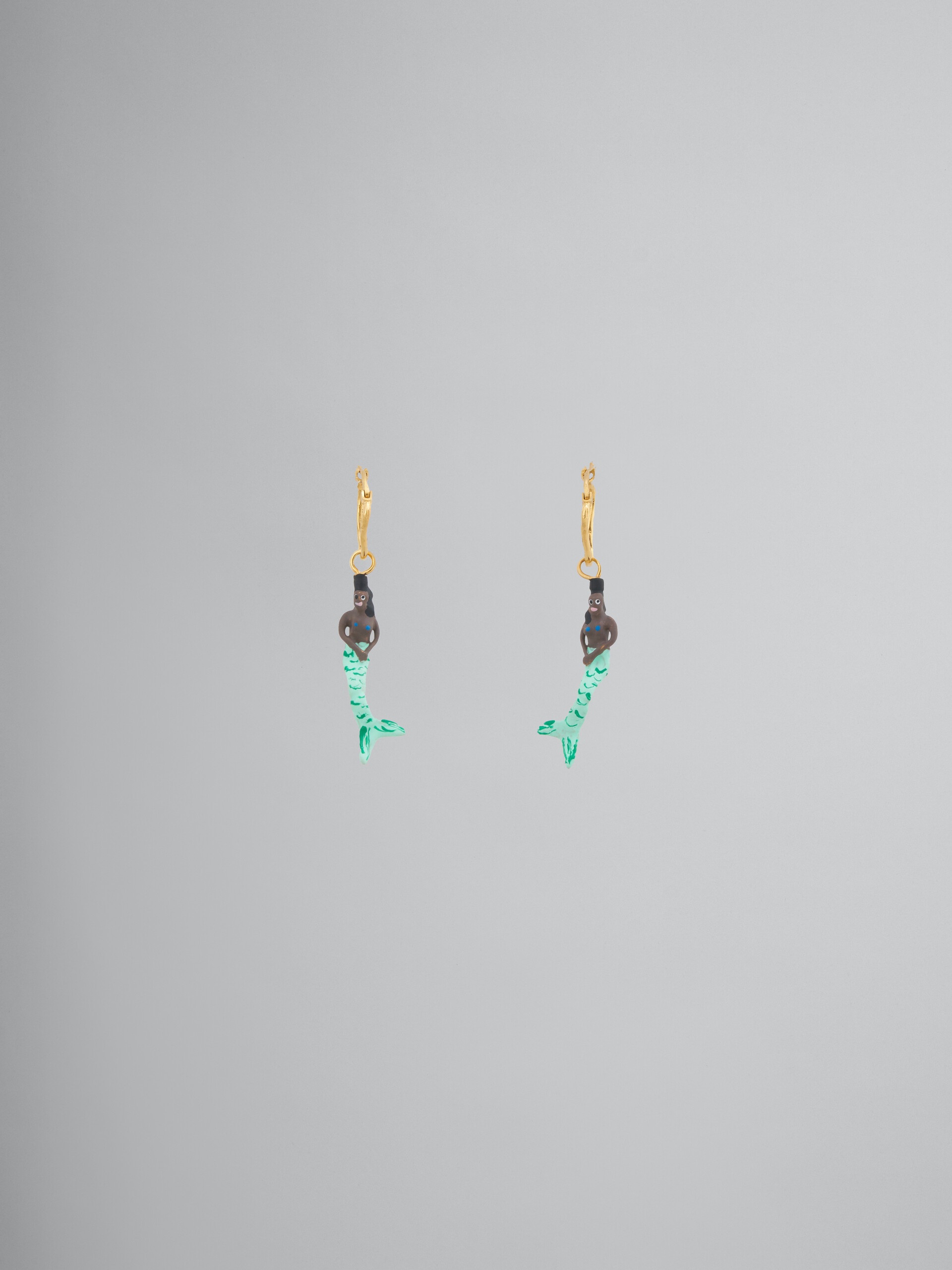 EARRINGS WITH MERMAID PENDANT 1