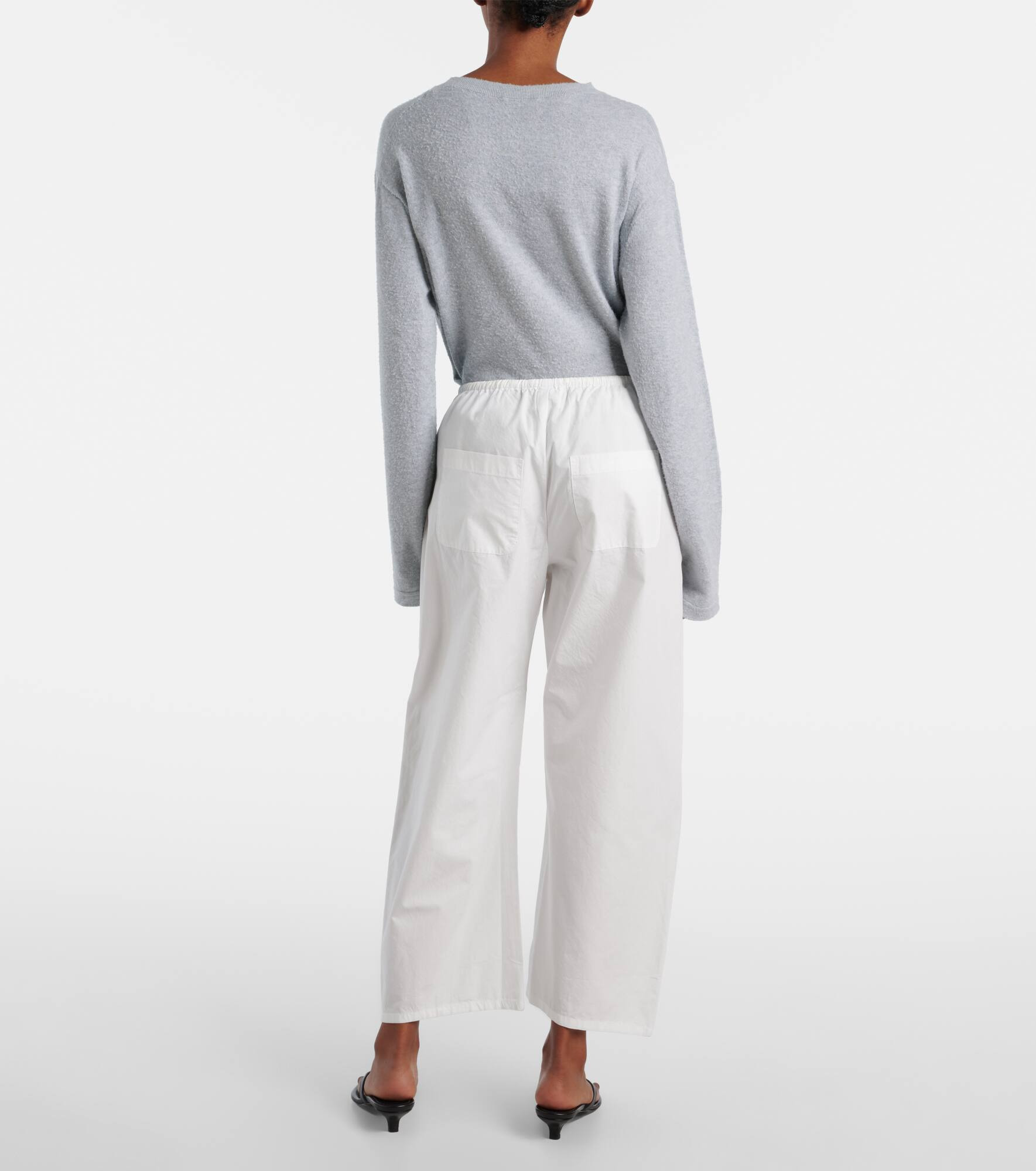 Kyoto cotton barrel-leg pants - 3