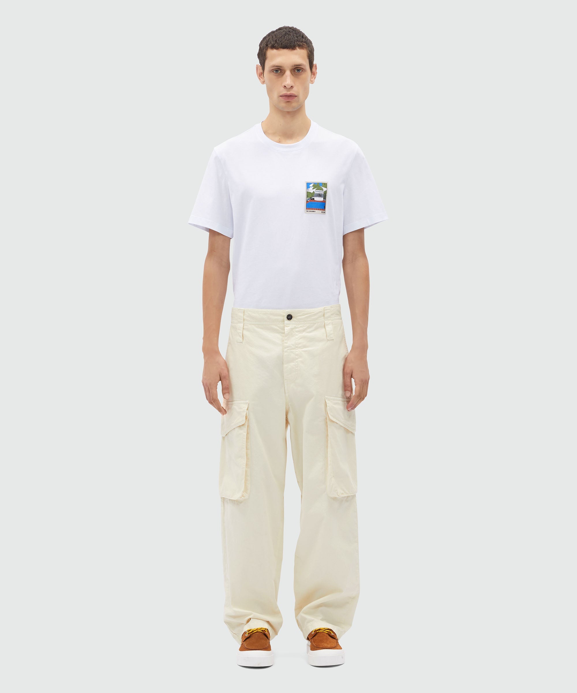 Cargo trousers in "parachute" canvas with pockets - 2
