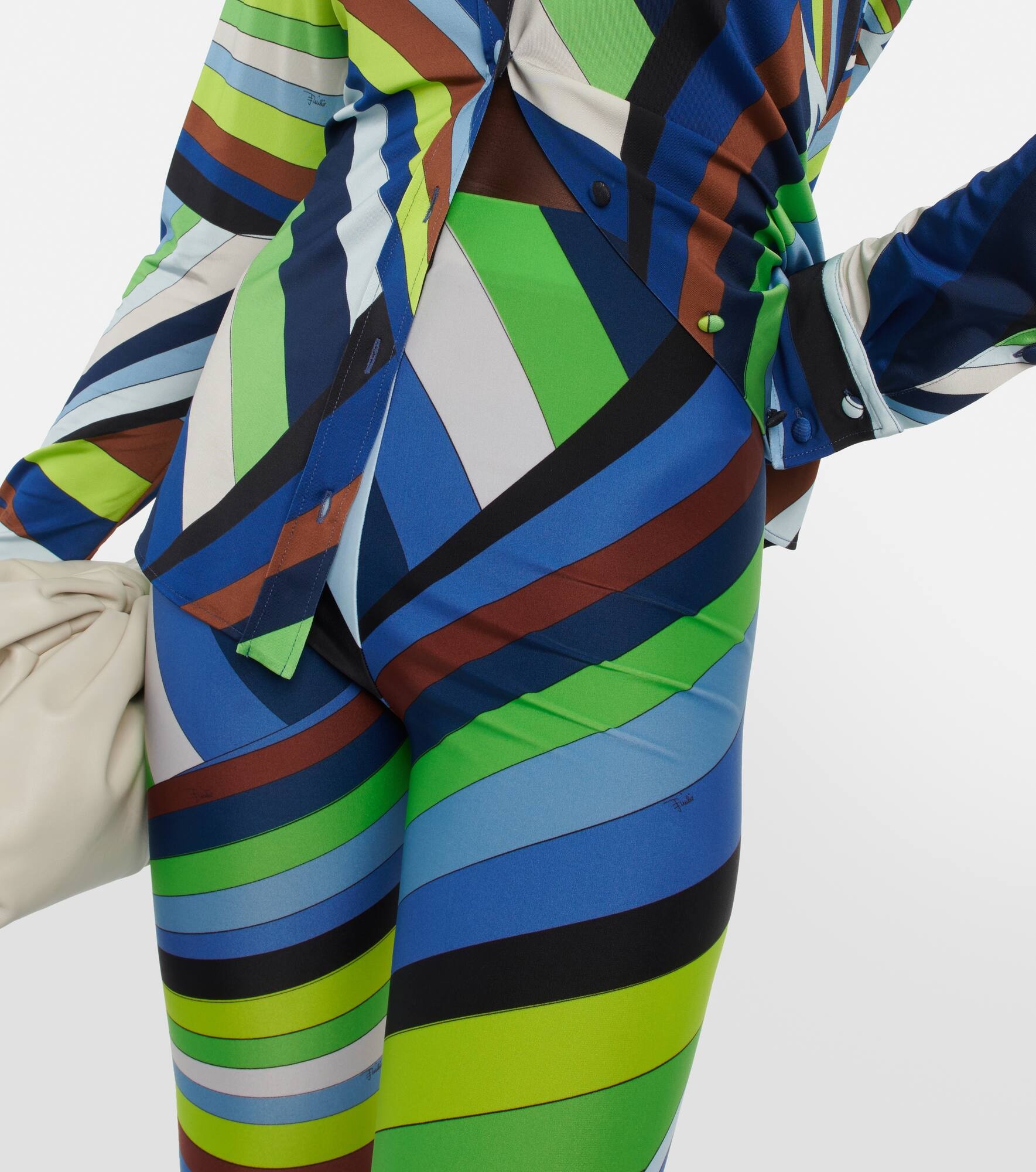Printed high-rise leggings - 4