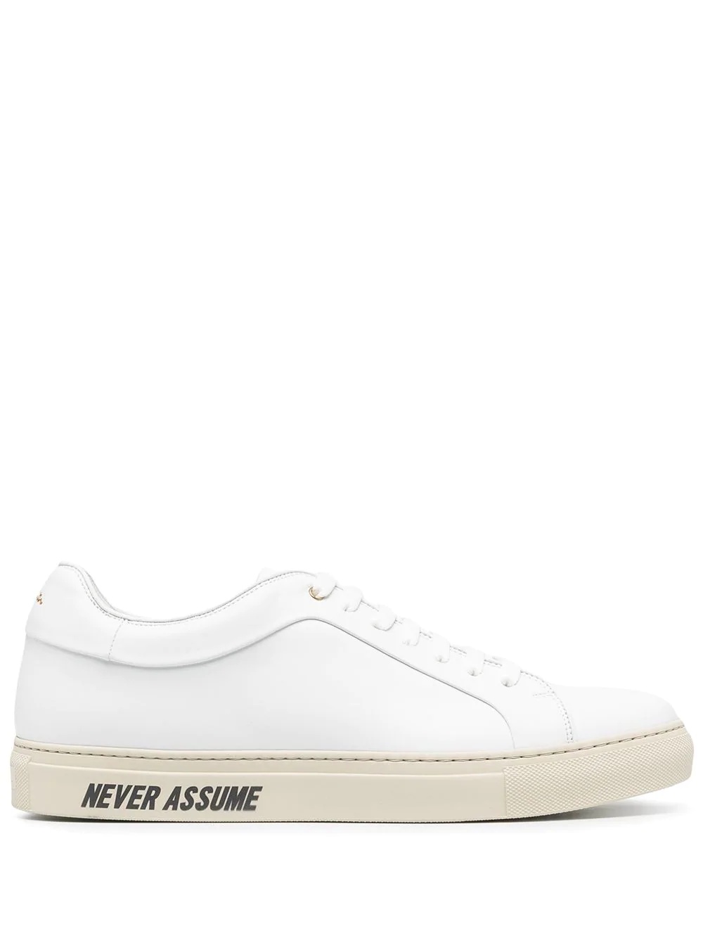 logo print lace-up trainers - 1