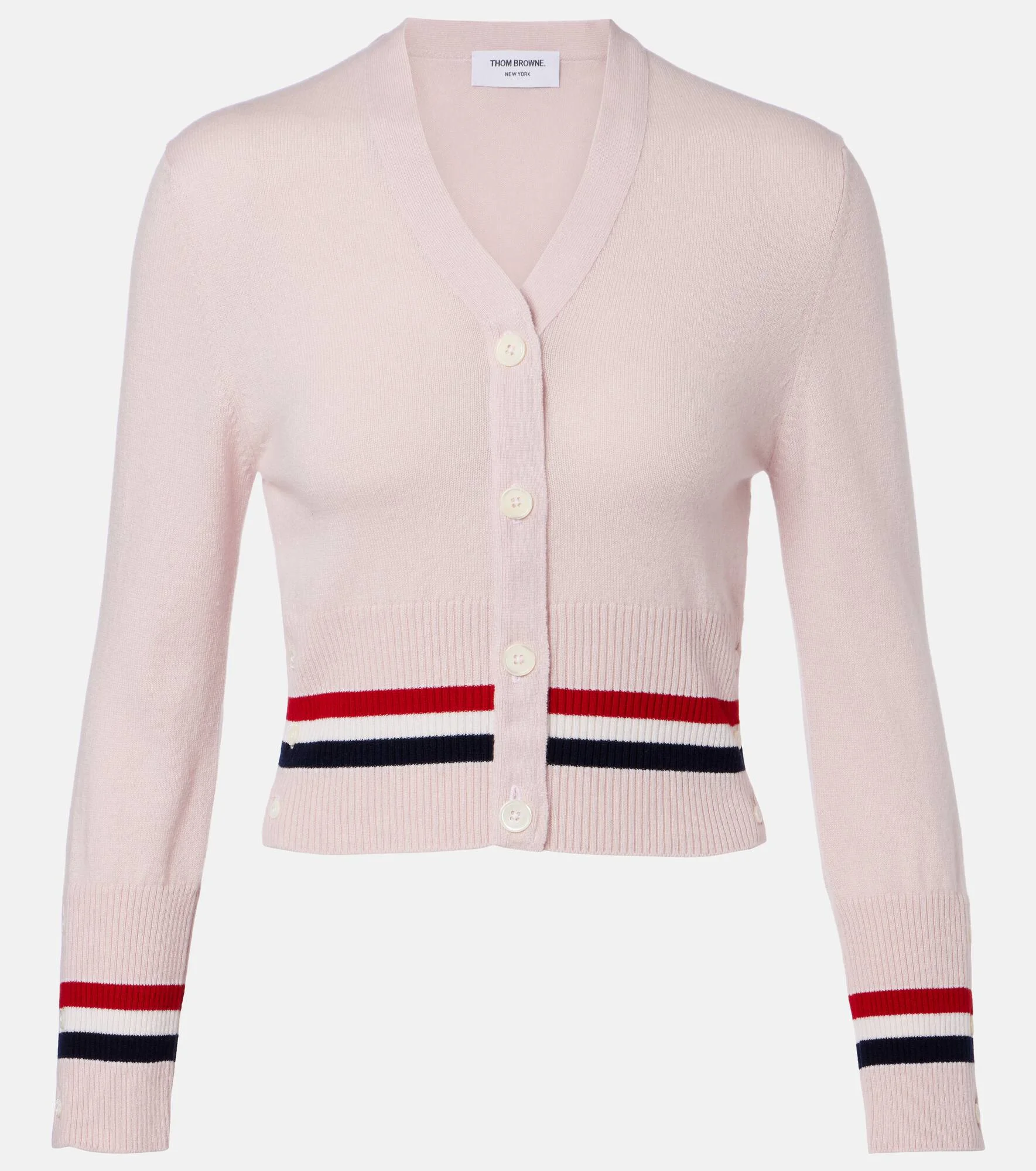 Cropped cashmere cardigan - 1