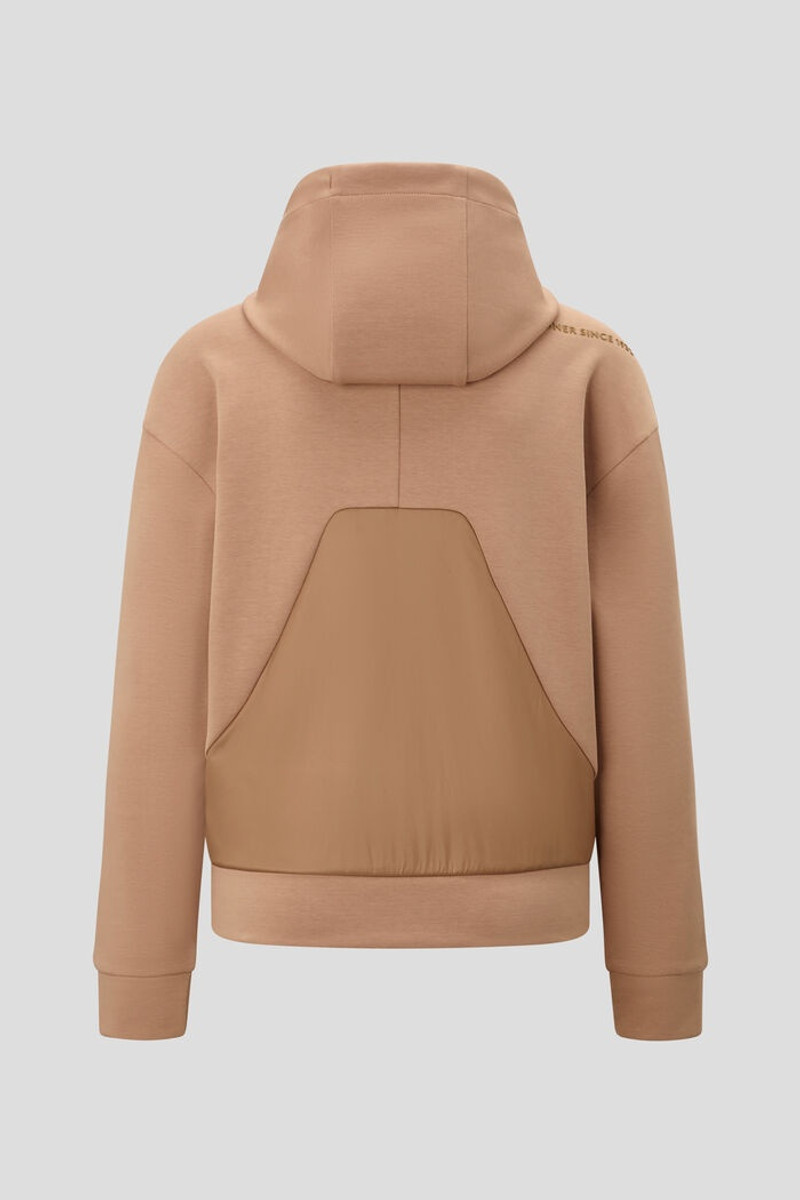 BOGNER Melisa Hoodie sweatshirt jacket in Camel outlook