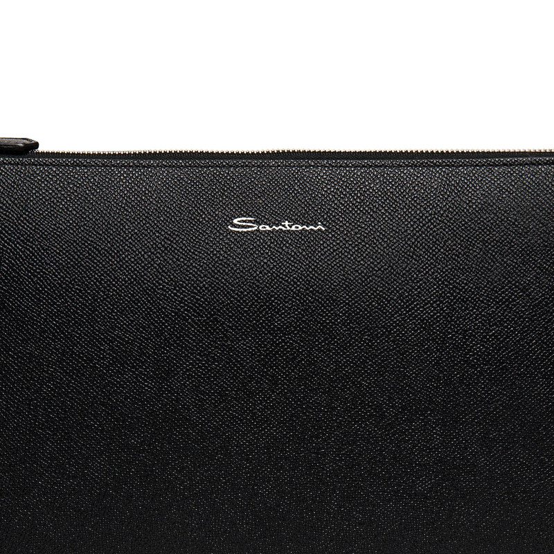 Black saffiano leather pouch 4