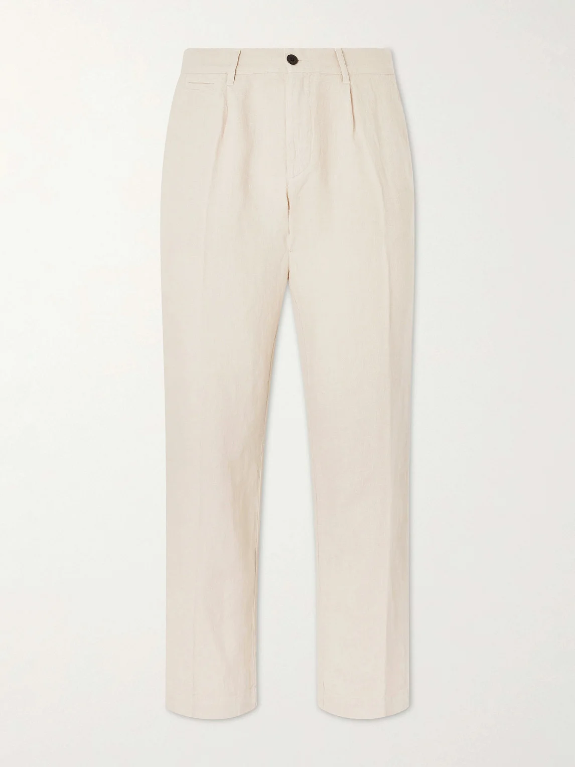 Straight-Leg Linen Trousers - 1