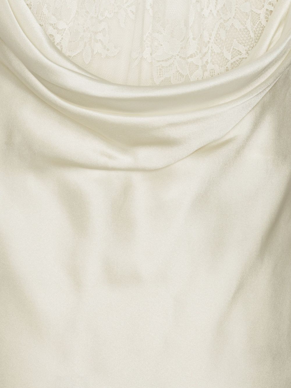 cowl-neck lace-back gown - 6