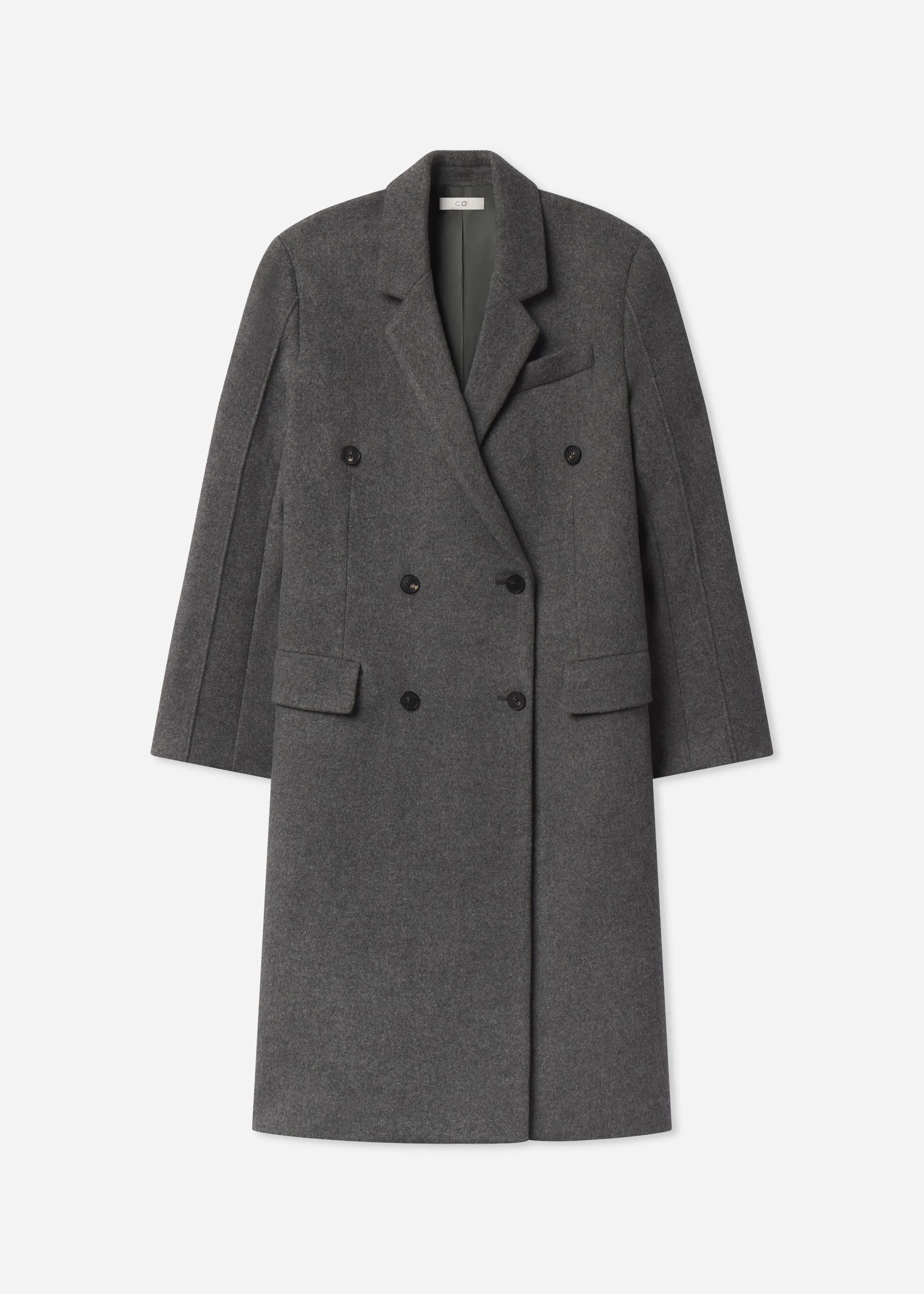 Oversized Double Breasted Coat in Wool Cashmere - 1