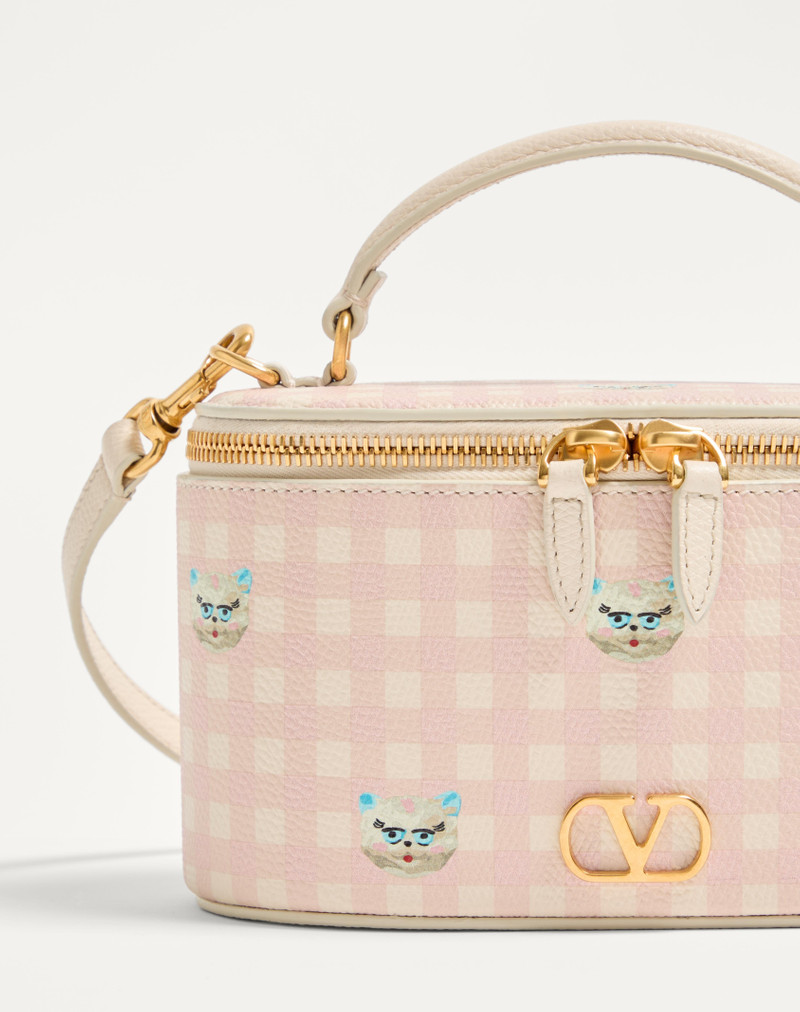 Valentino VLOGO SIGNATURE MINI VANITY BAG IN LE CHAT DE LA MAISON GRAINY CALFSKIN outlook