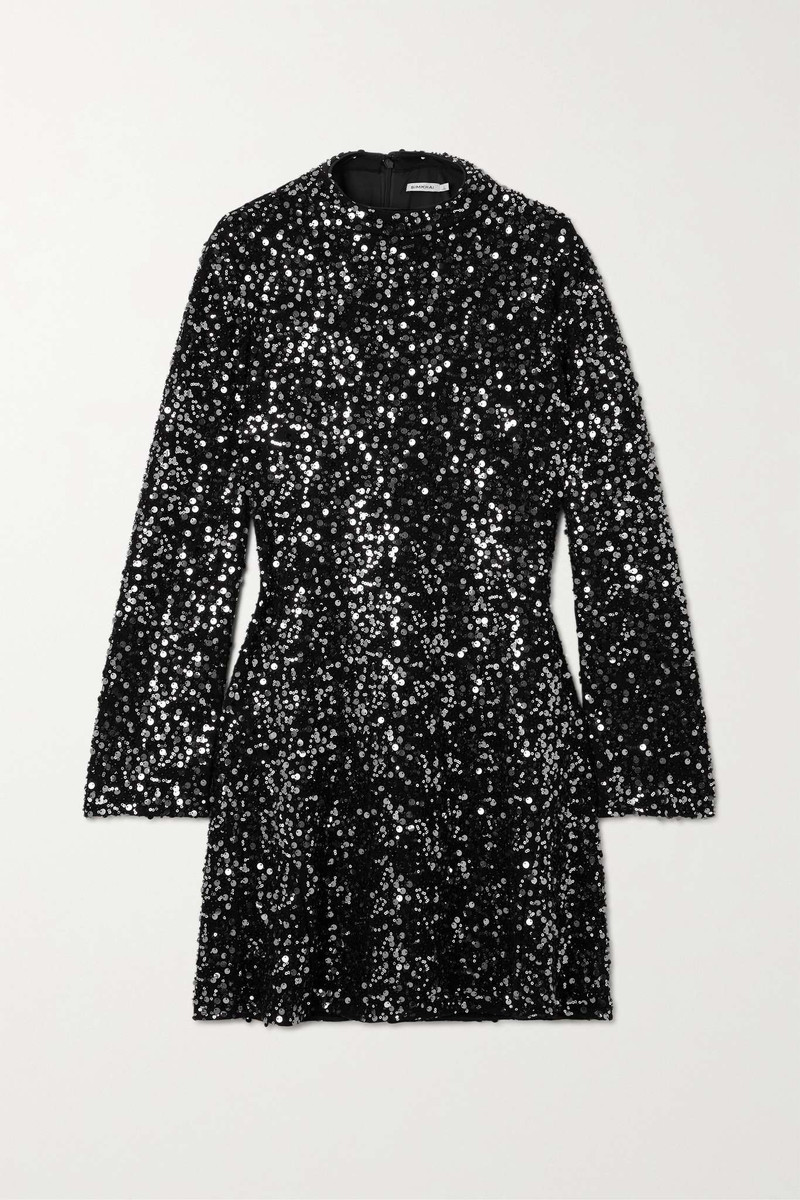 SIMKHAI Safia embellished crepe mini dress - 623-1048-F | REVERSIBLE