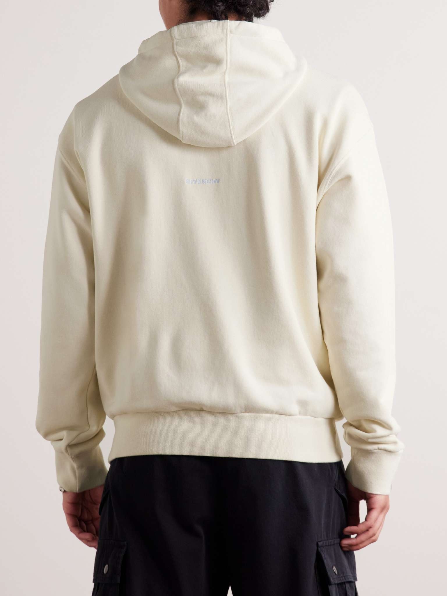 Logo-Embroidered Cotton-Jersey Hoodie - 3