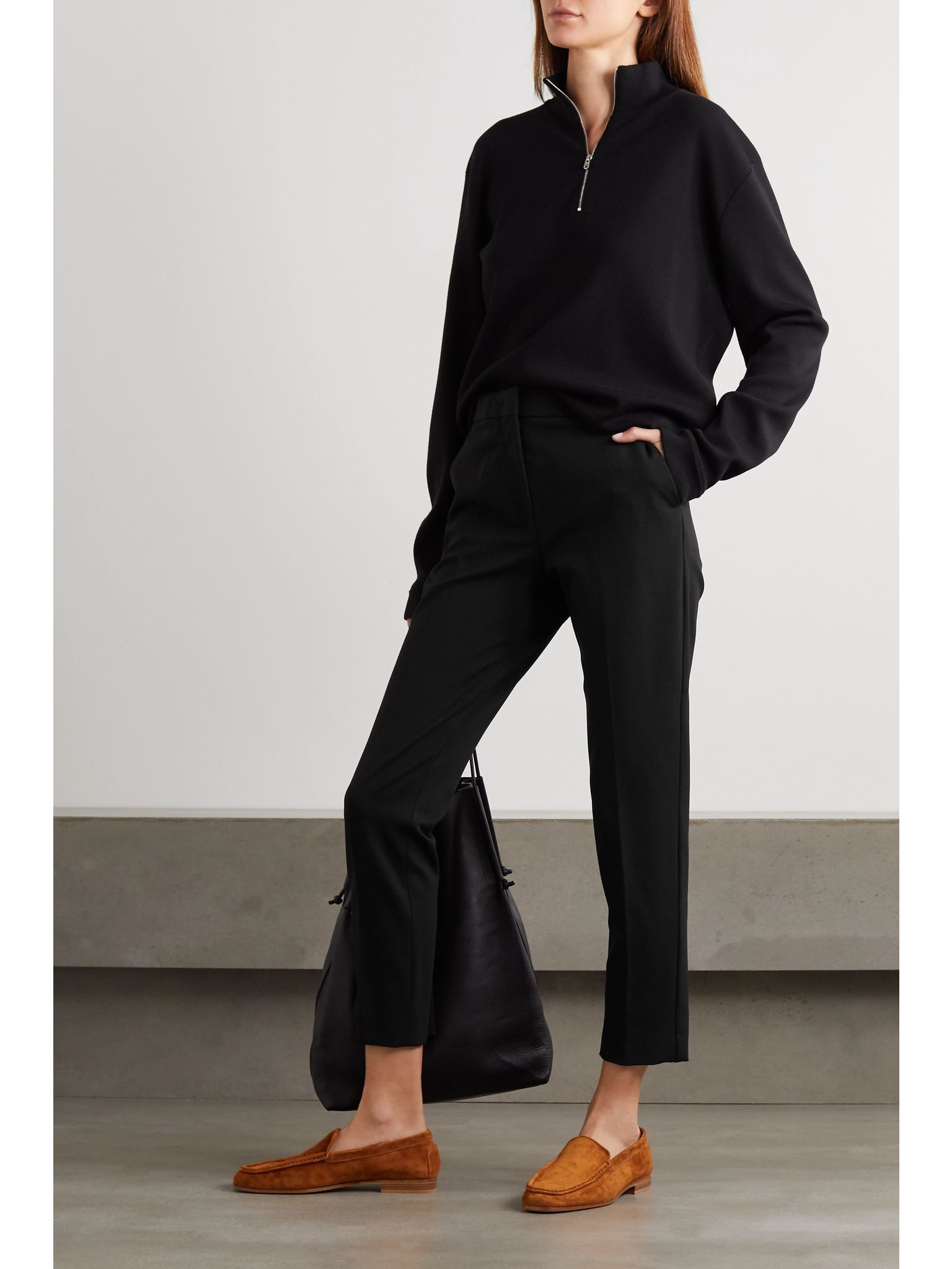 Pegno cady straight-leg pants Black - 2