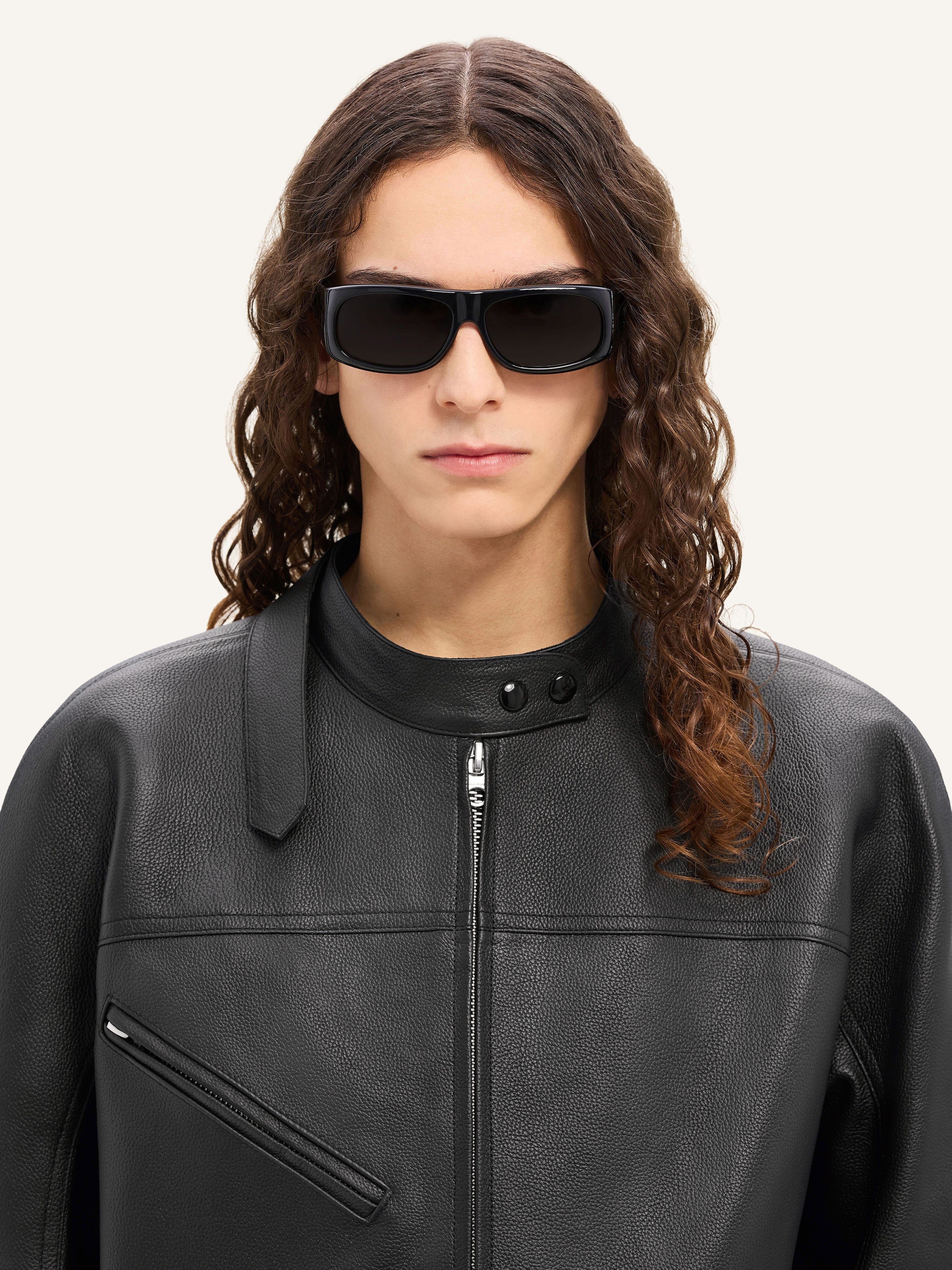 RACER BUCKLE LEATHER JACKET - 6
