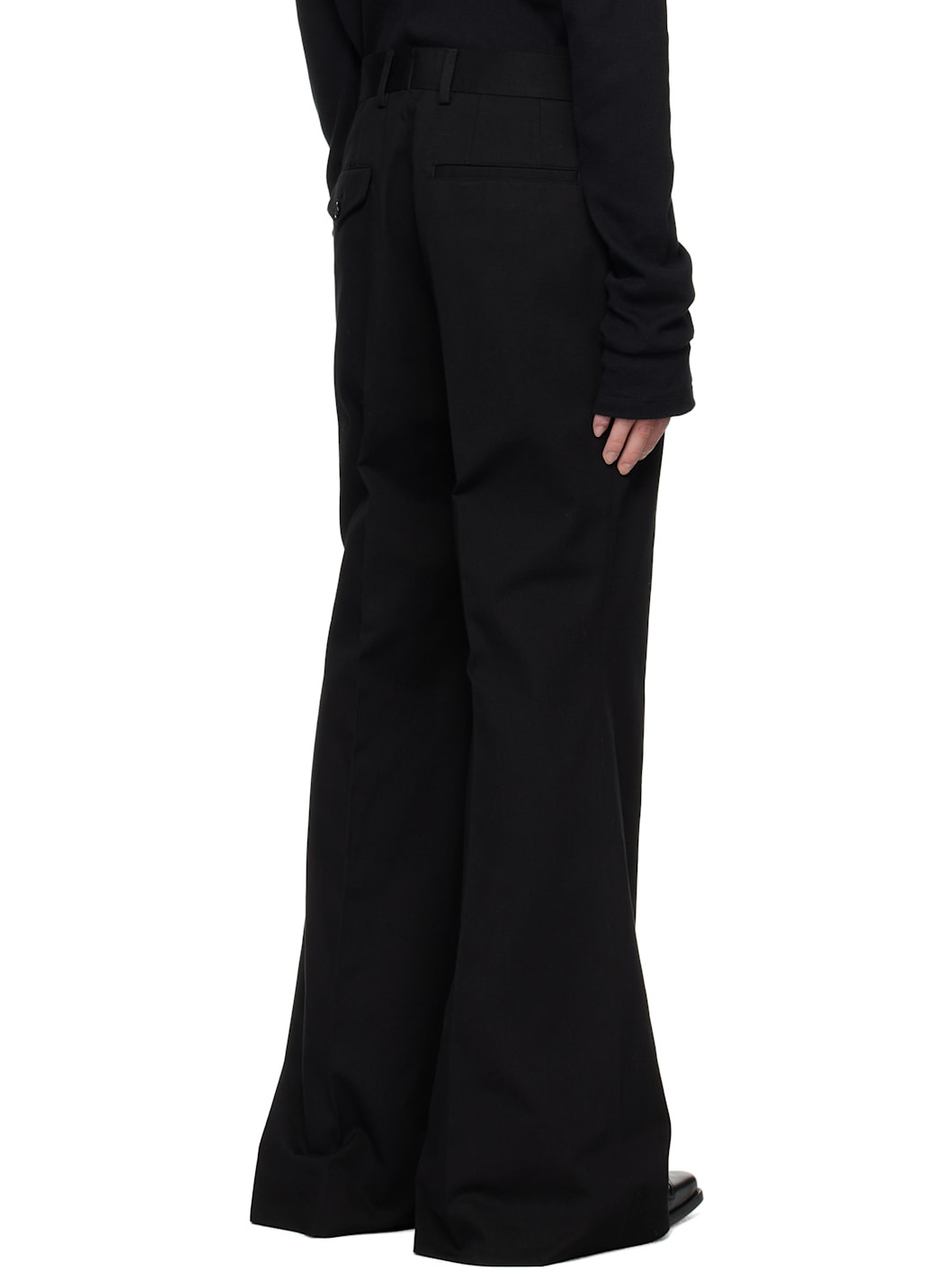 Black Leek Relaxed Bootcut Trousers - 3