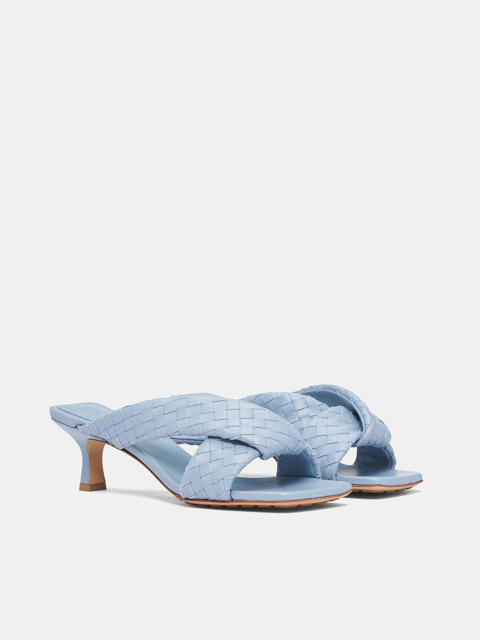 Blue Intrecciato Riva Mule Sandals - 2