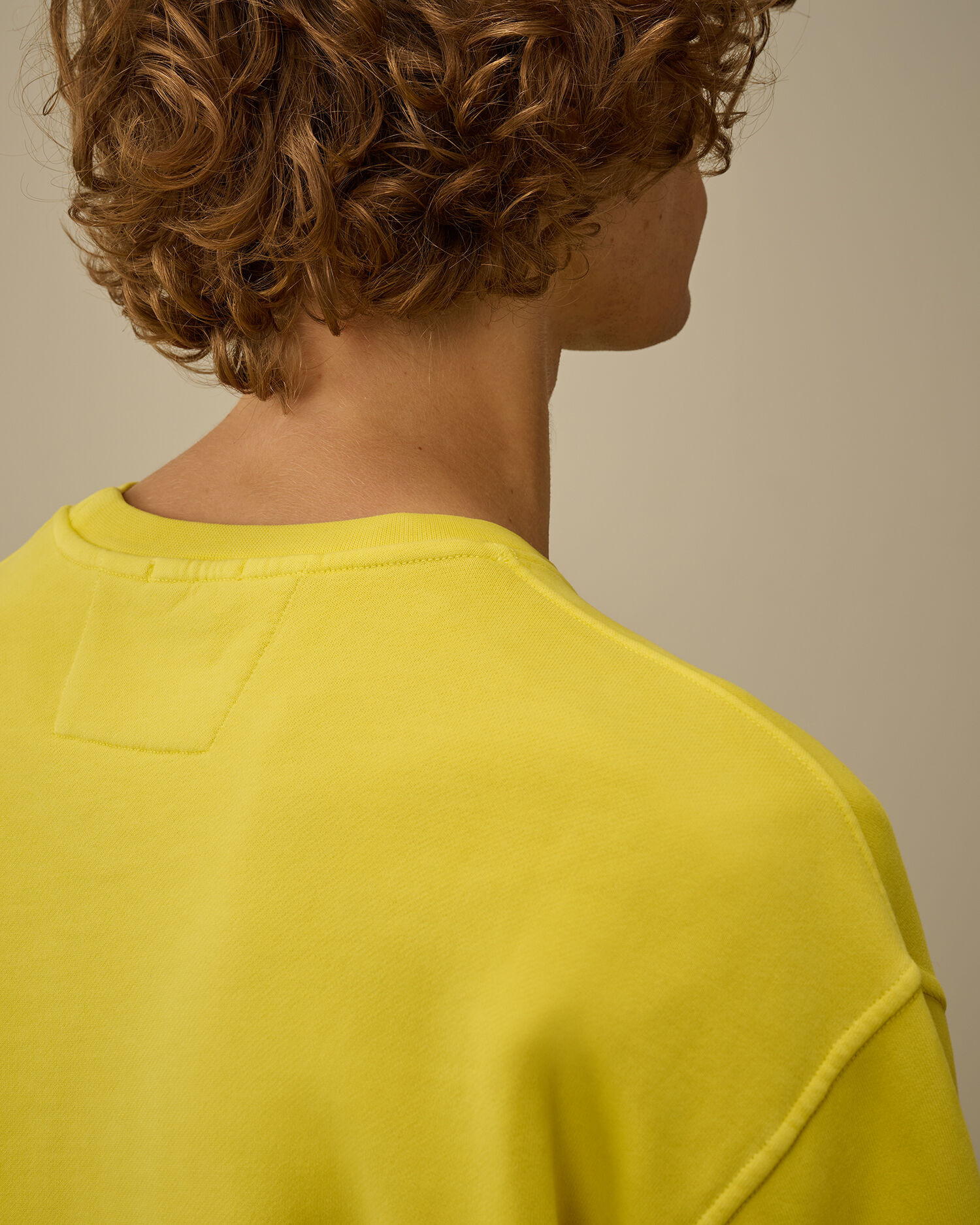 Brushed and Emerized Diagonal Fleece Crewneck Lens Sweatshirt - 6