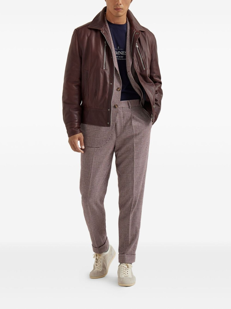 Brunello Cucinelli pleated cotton-cashmere blend trousers outlook