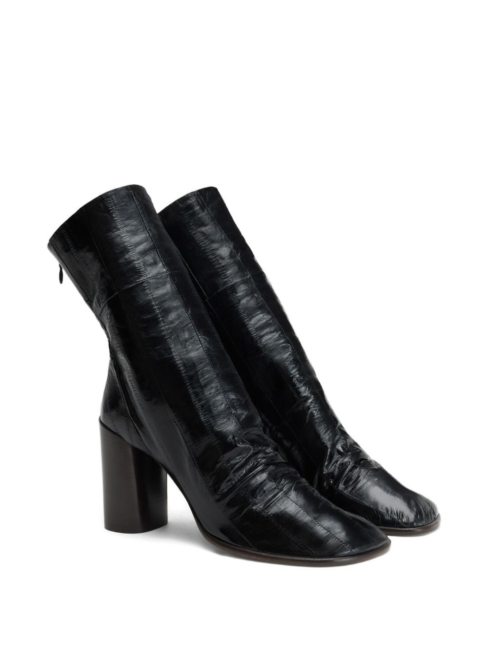 80mm Glove Eel leather block-heel boots - 2