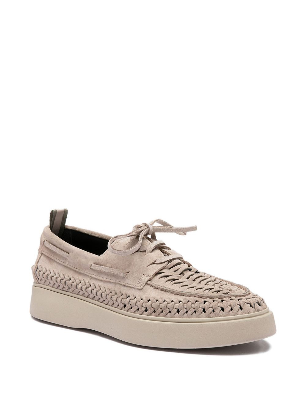 woven leather loafers - 2