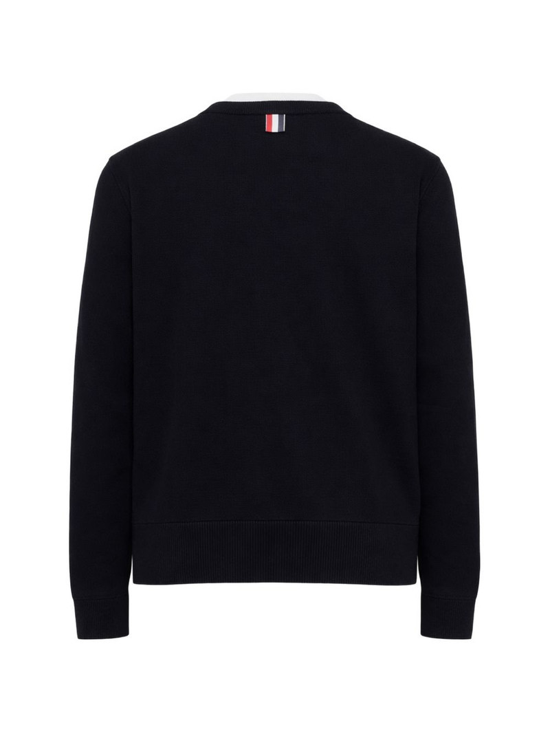 Thom Browne crew neck striped sweater outlook