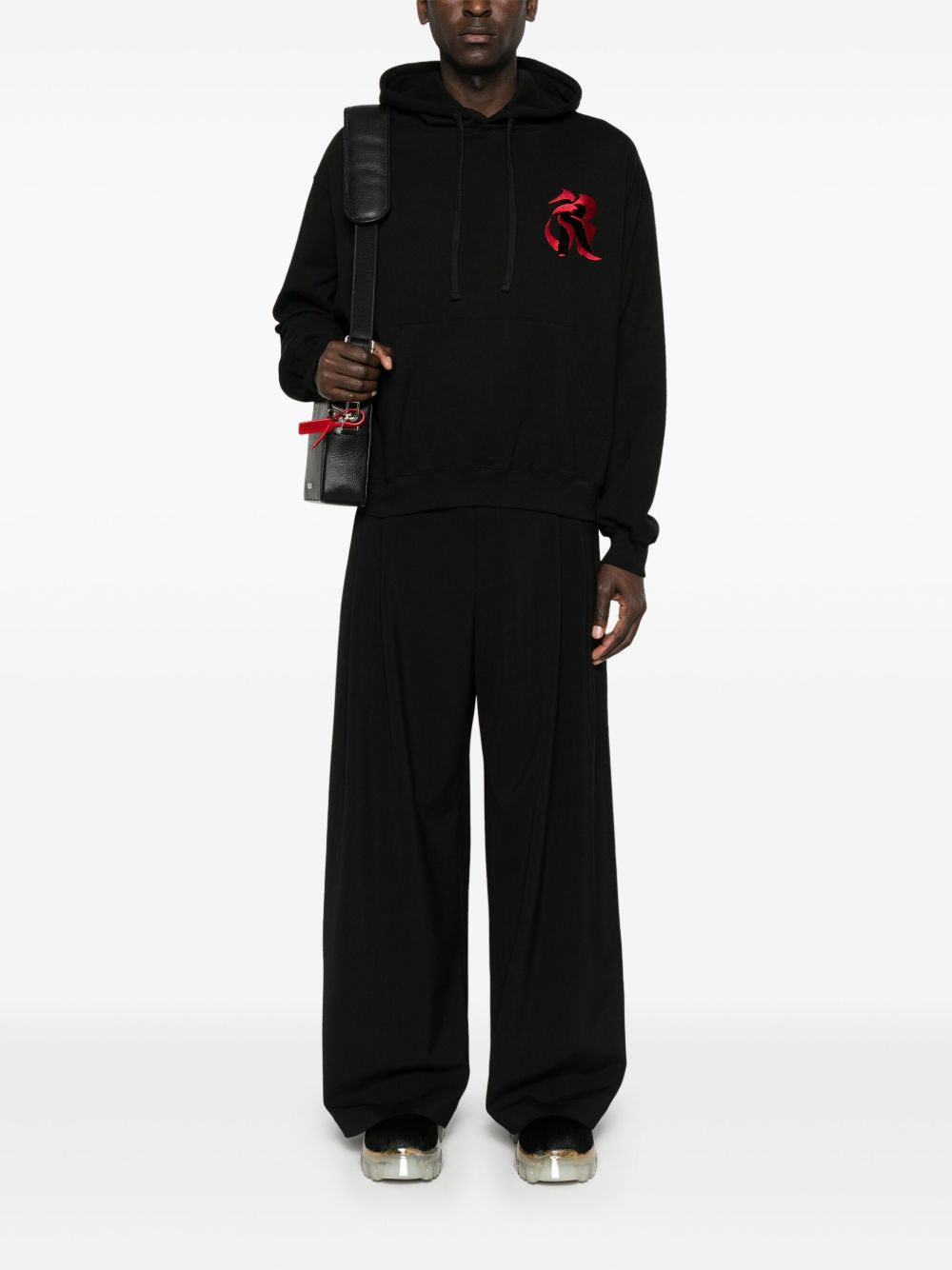 logo-embroidered hoodie - 2