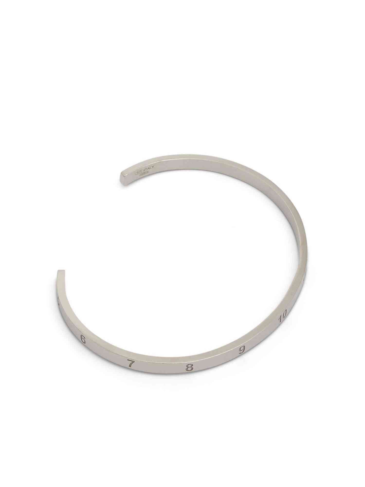 Numerical Cuff 4mm Bracelet in Silver - 2