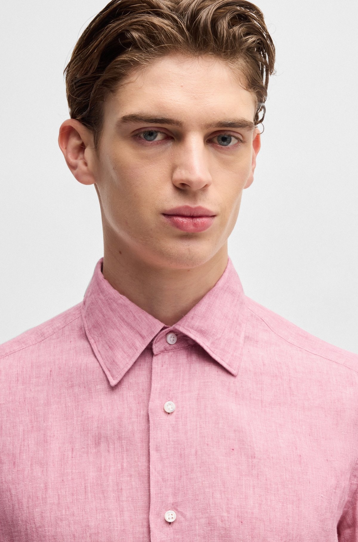SLIM-FIT SHIRT IN ITALIAN LINEN - 3