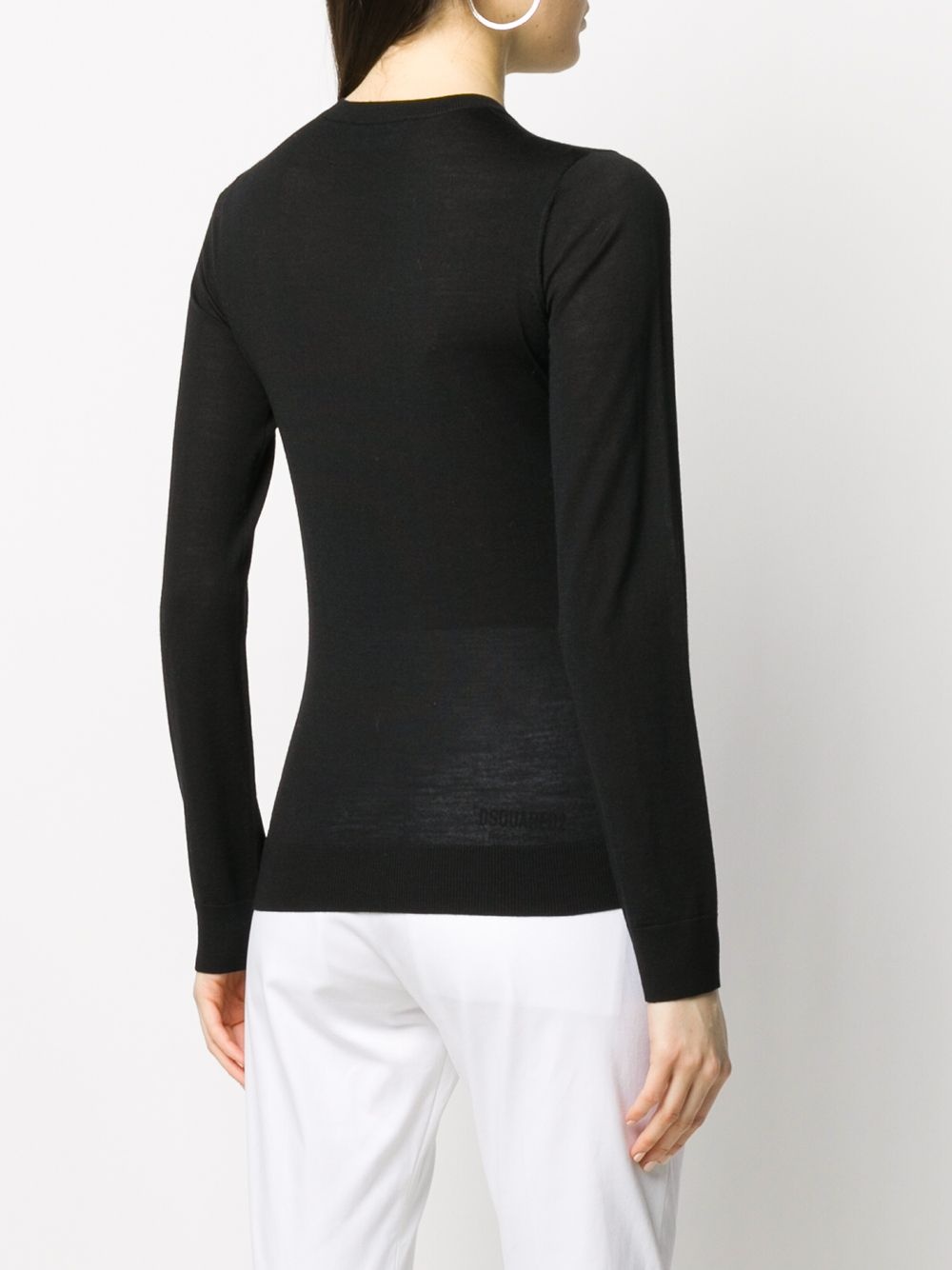 embellished patch pocket wool jumper - 4