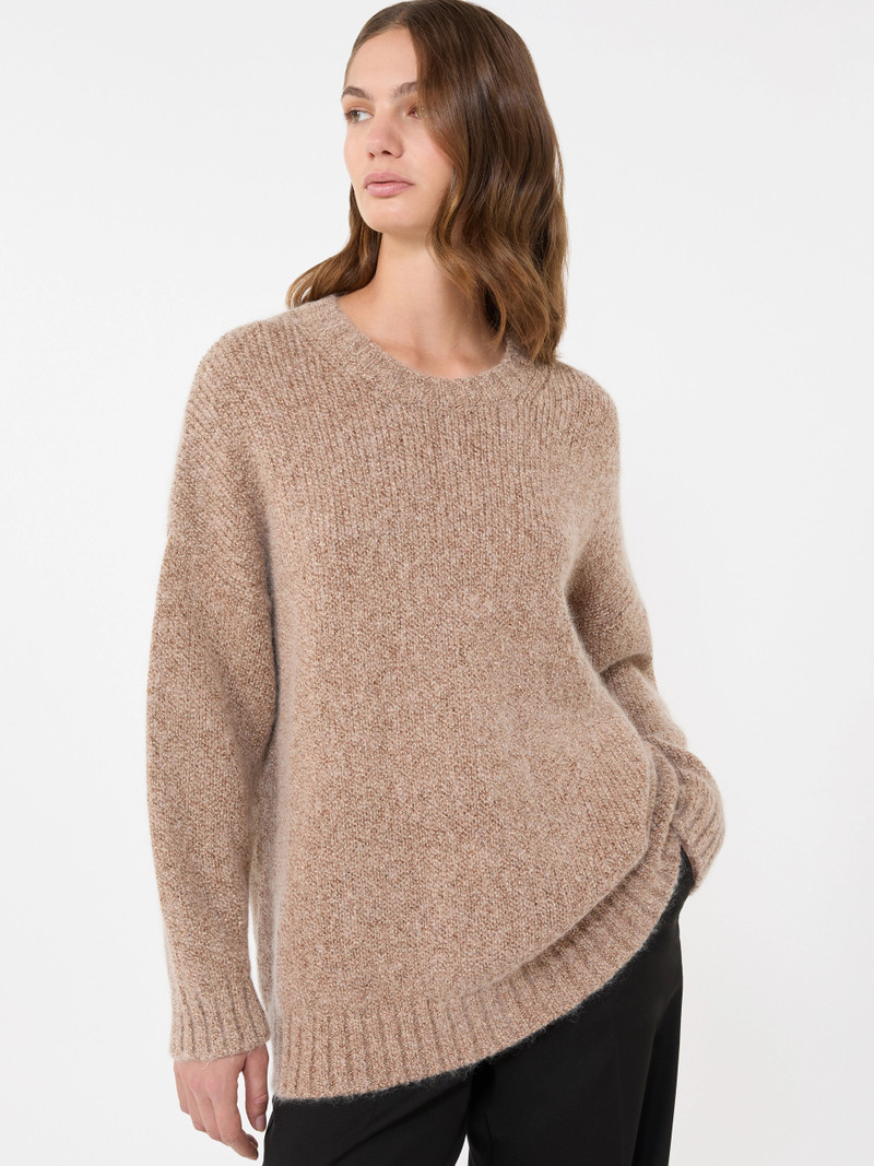 FURETTO Oversized mohair and lurex sweater - COPPER 5