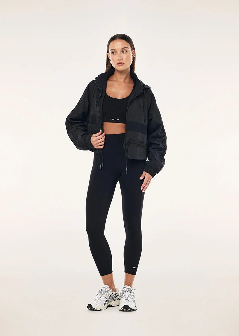 CROPPED MAN DOWN JACKET IN BLACK - 1