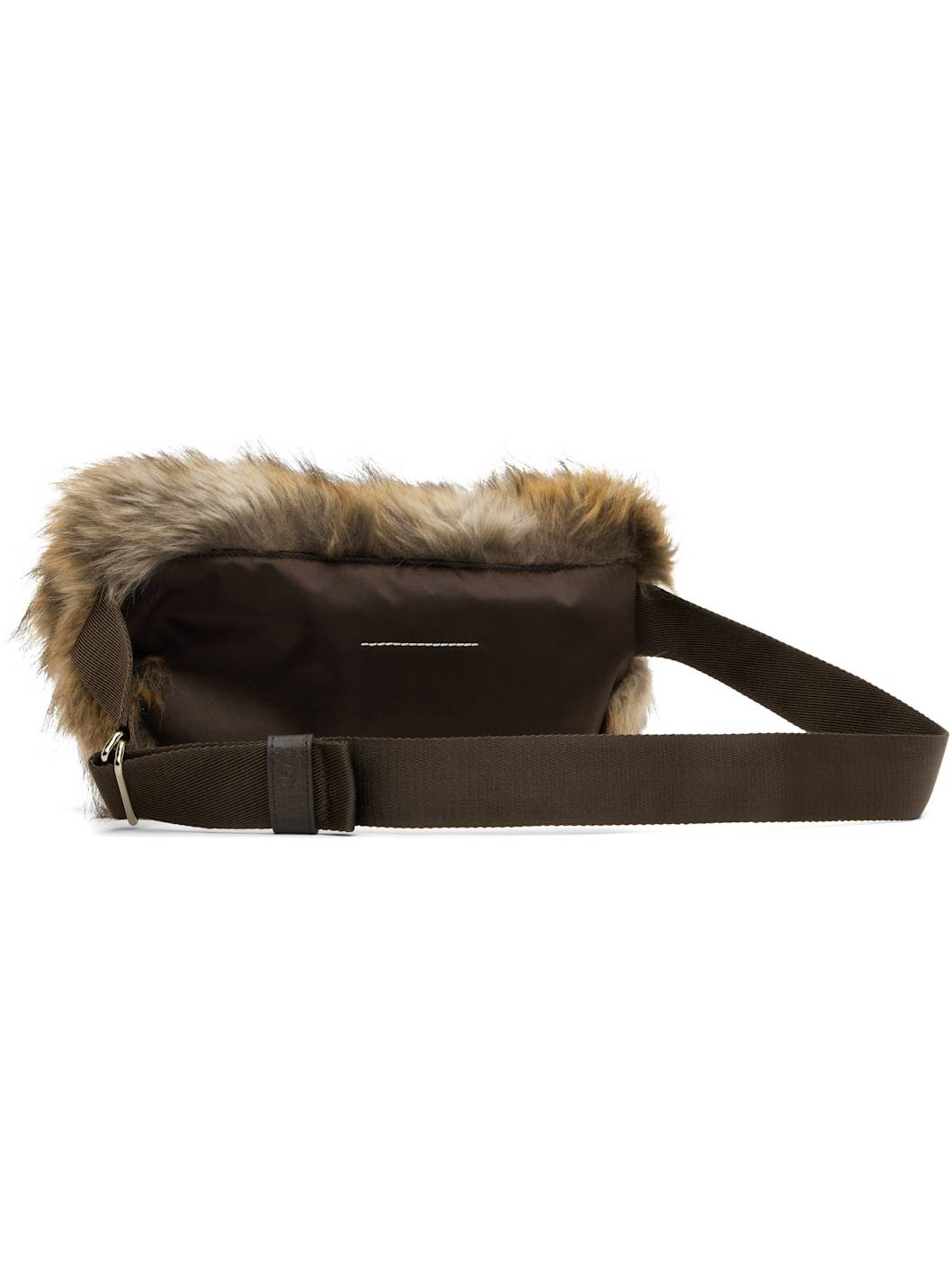 Brown Faux Fur Belt Bag - 3