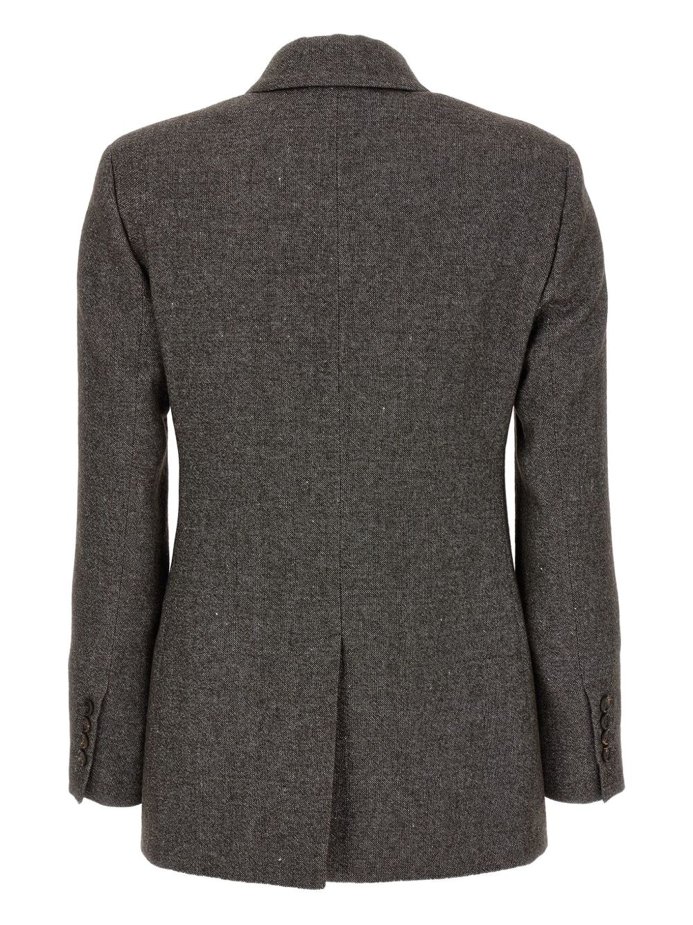 tweed double-breasted blazer - 2