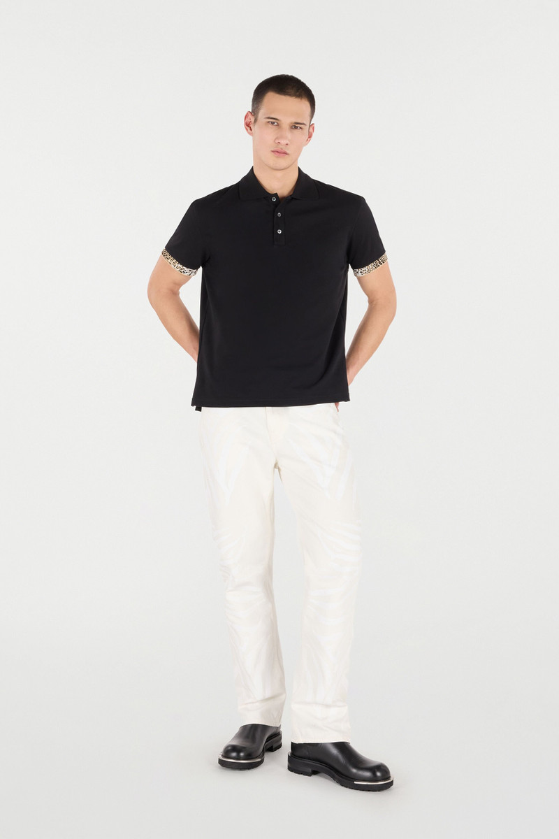 Roberto Cavalli Polo With Jaguar Skin Details outlook