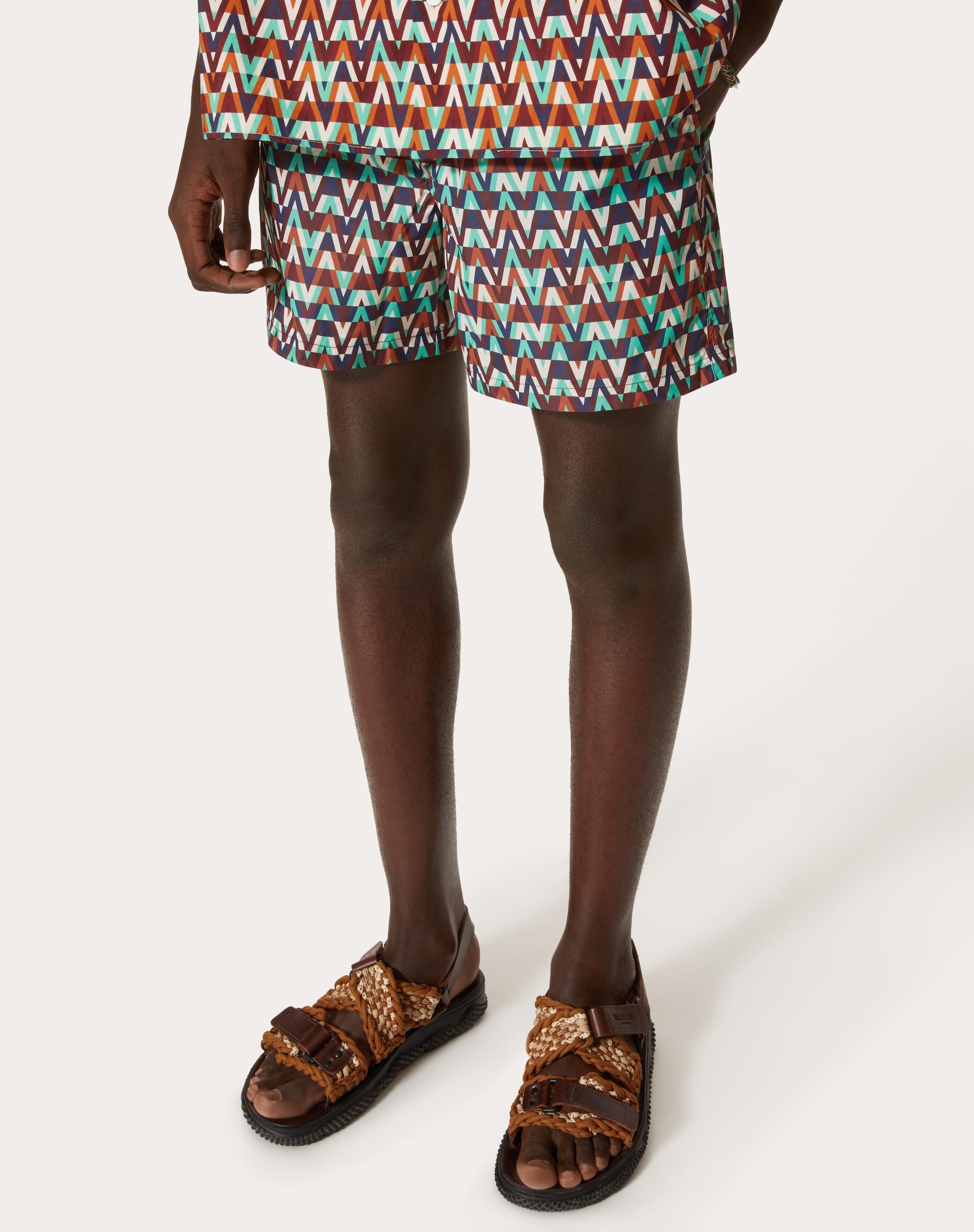 SWIM SHORTS WITH OPTICAL VALENTINO PRINT - 5