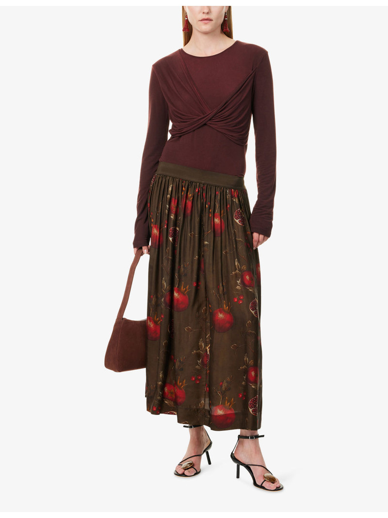 UMA WANG Twist Long-Sleeves Stretch-Woven Top outlook