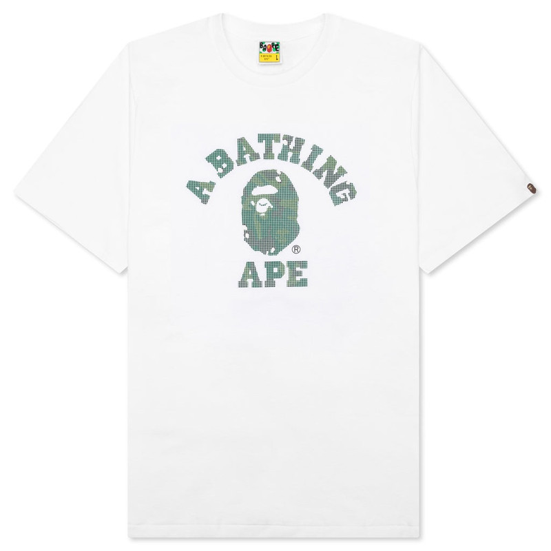 BITMAP COLLEGE TEE - WHITE - 1